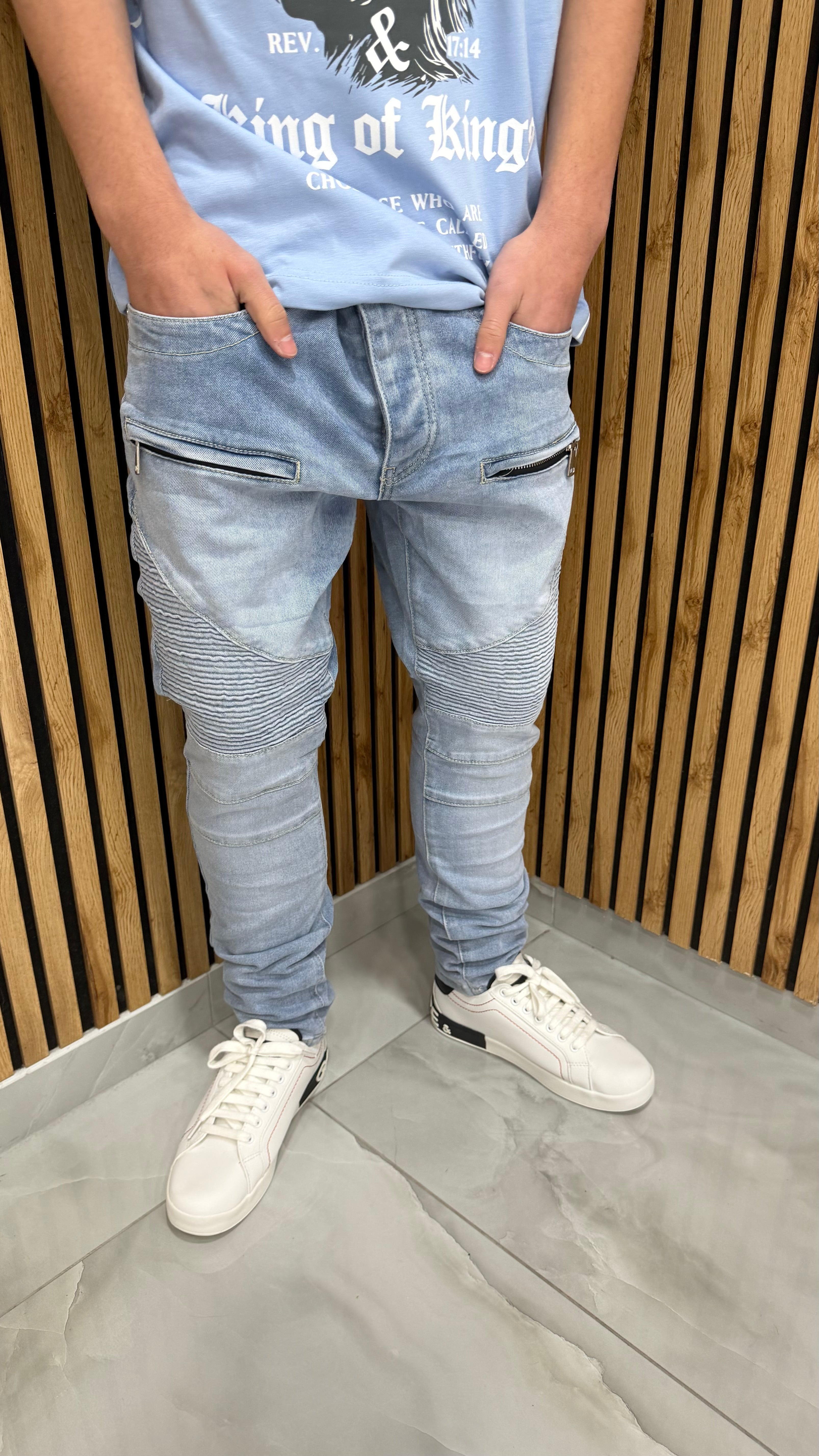 Jeans Skinny Biker “Sea”