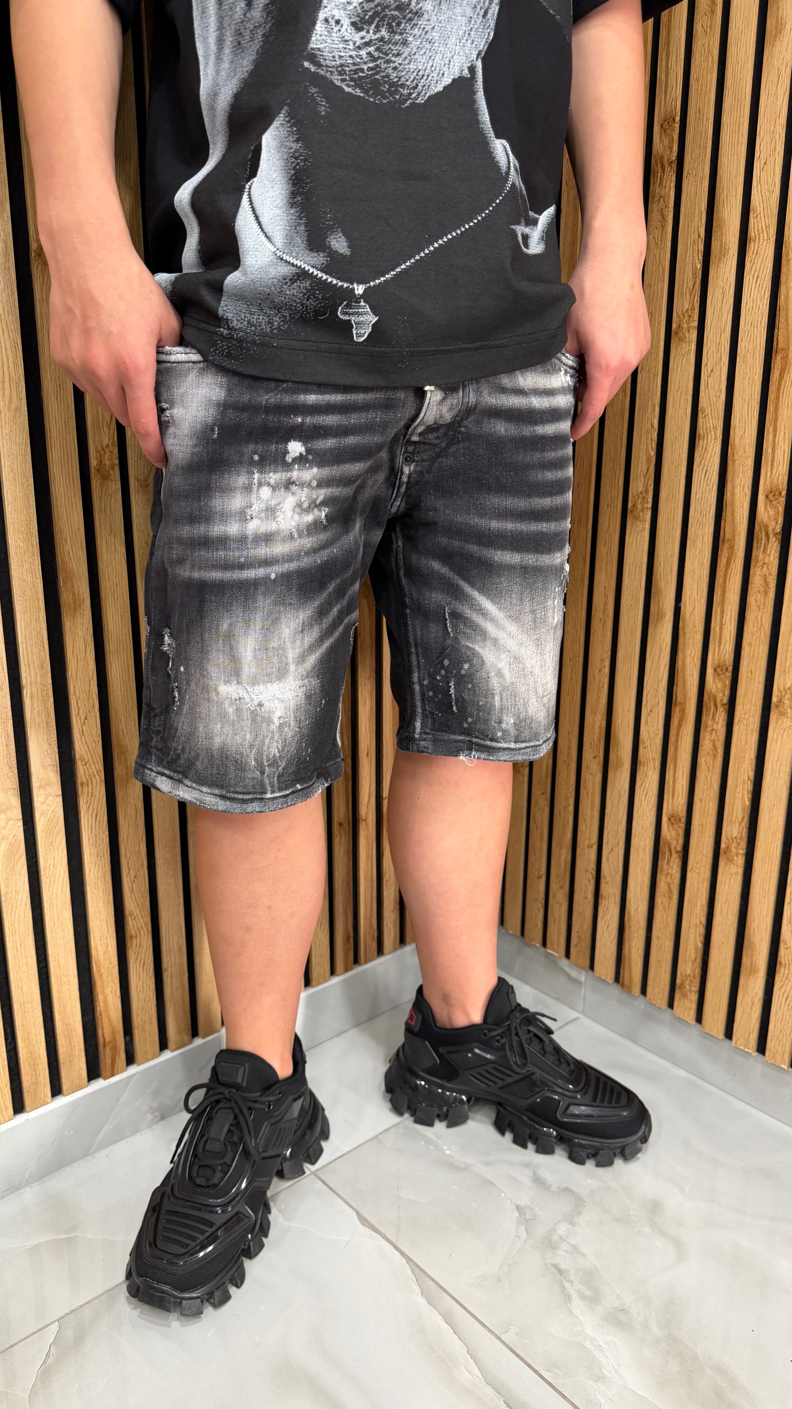 Jeans Short Royal 5 Black Cianotic