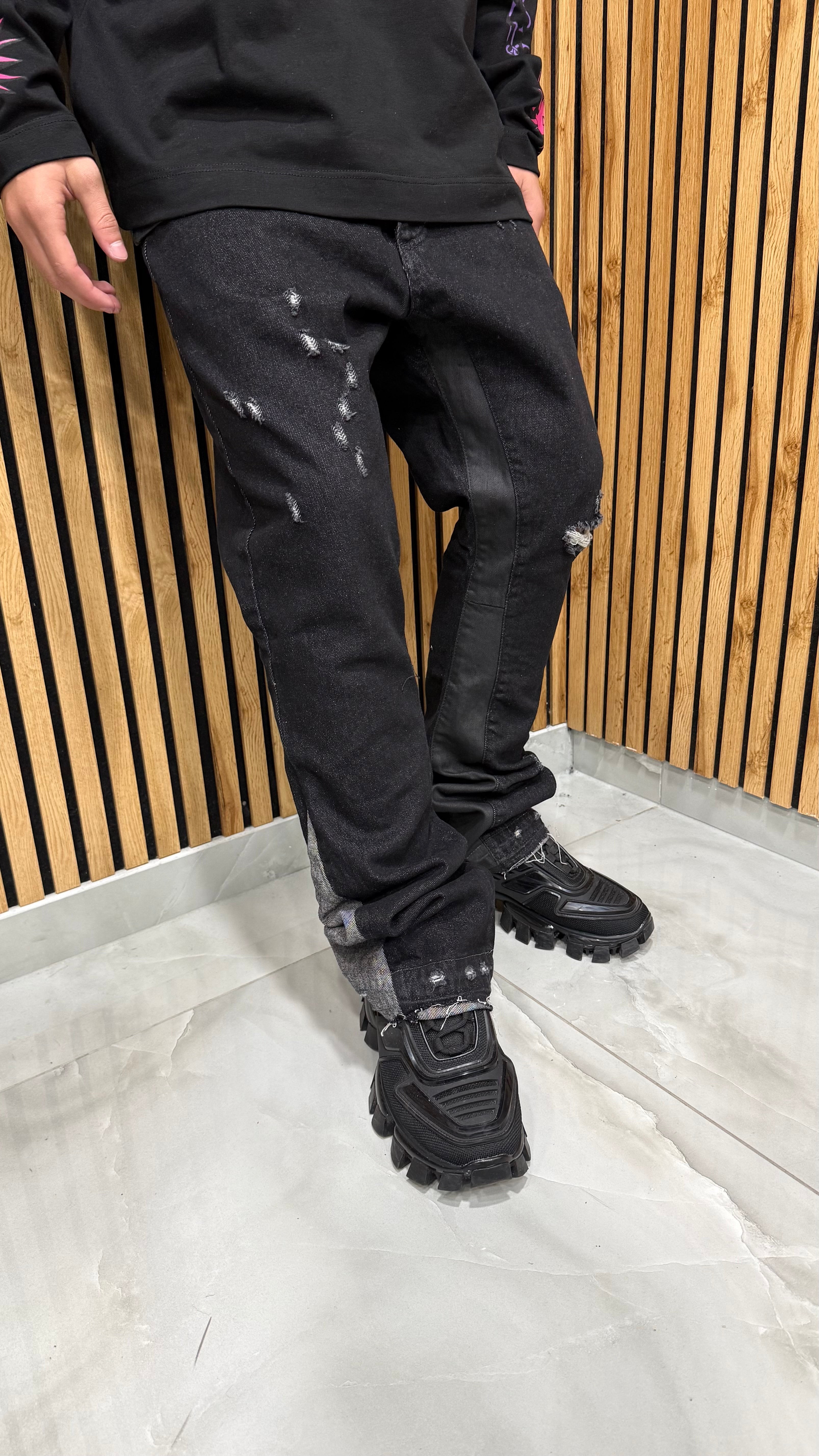 Jeans Flare “Black SPO” Cianotic