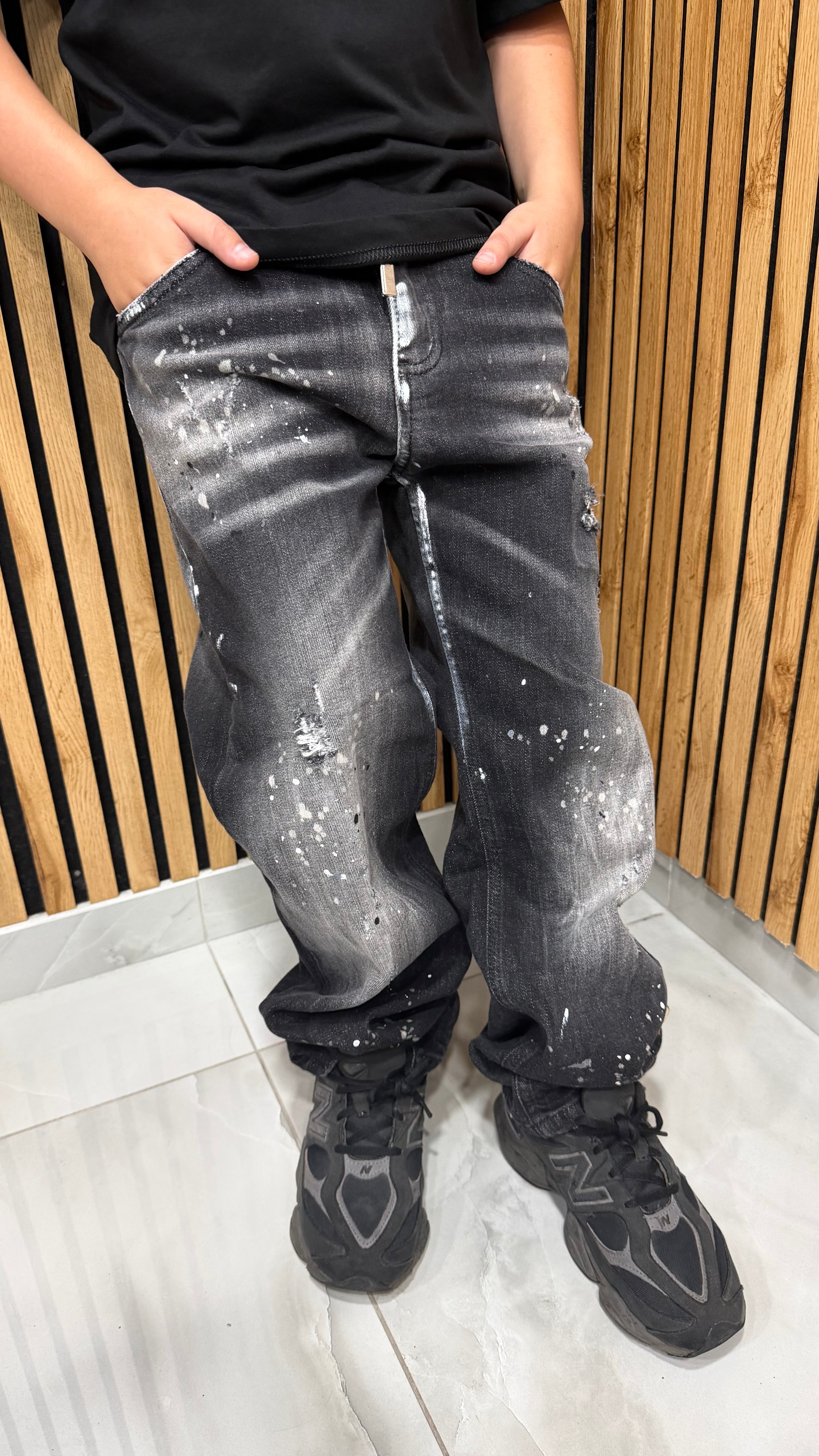 Jeans Baggy Royal Denim Black Cianotic Junior