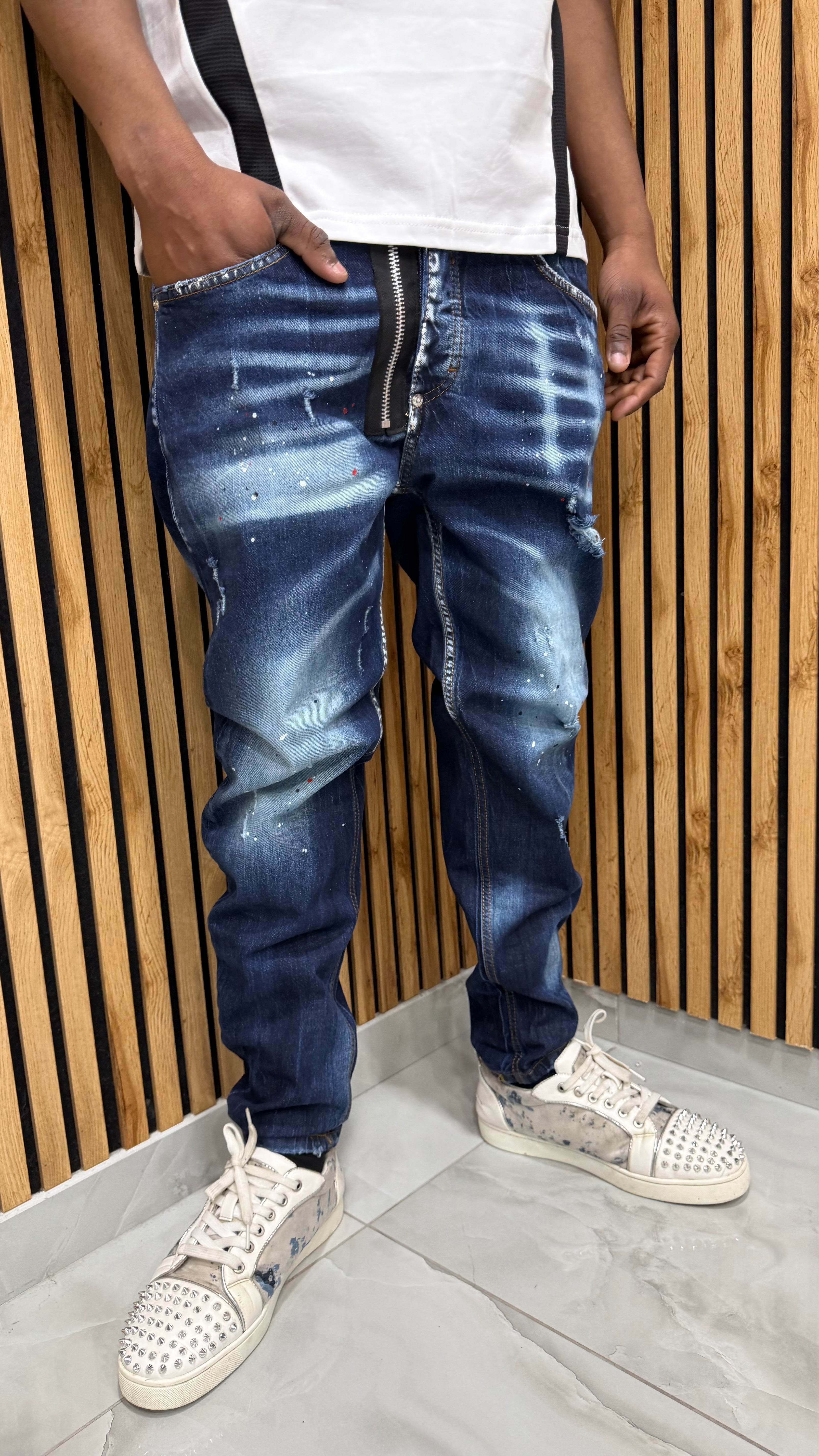Jeans Mood DSQ Spartan Zip 4 Blu Cianotic