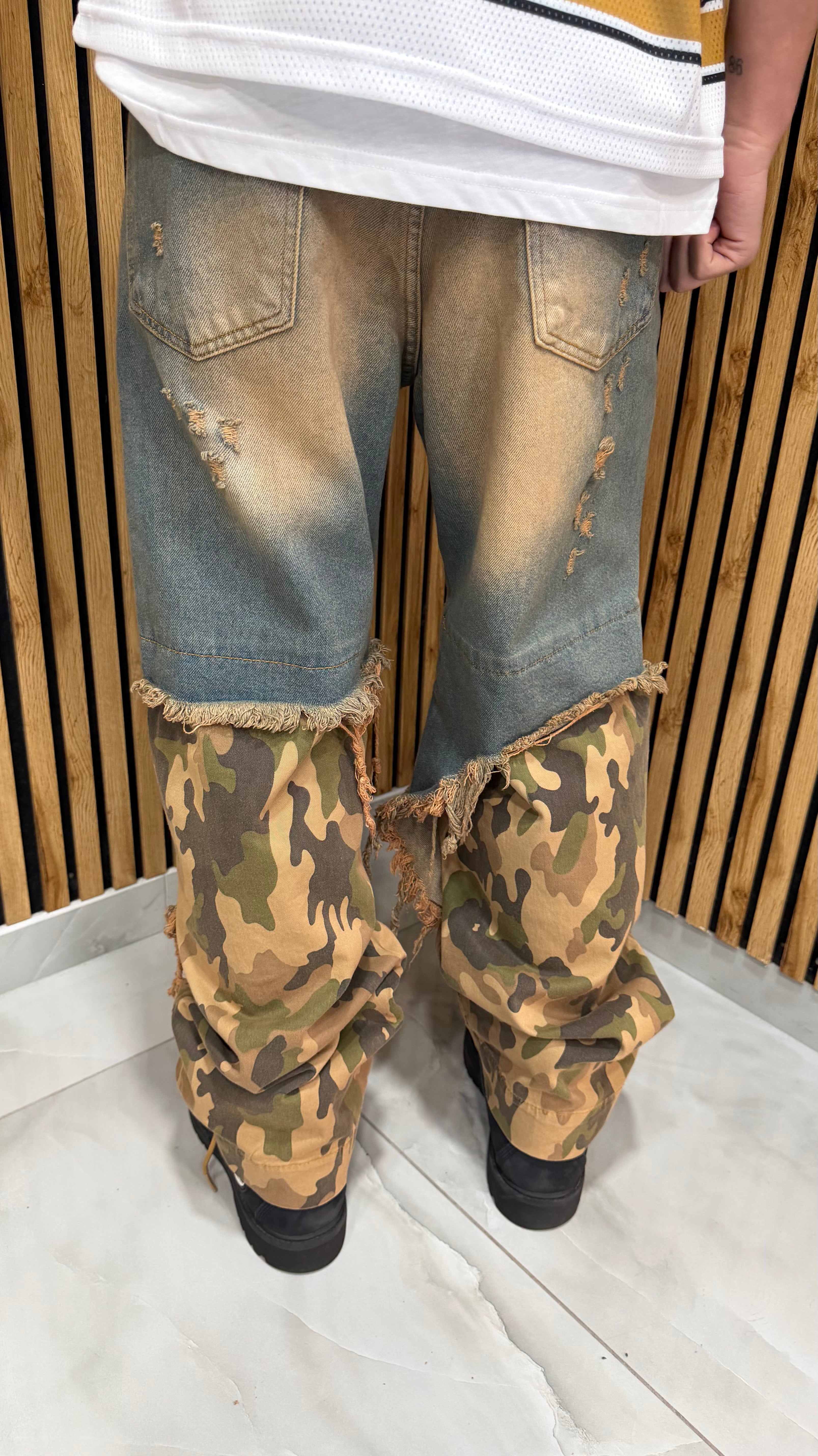 Jeans Super Baggy Army Blu
