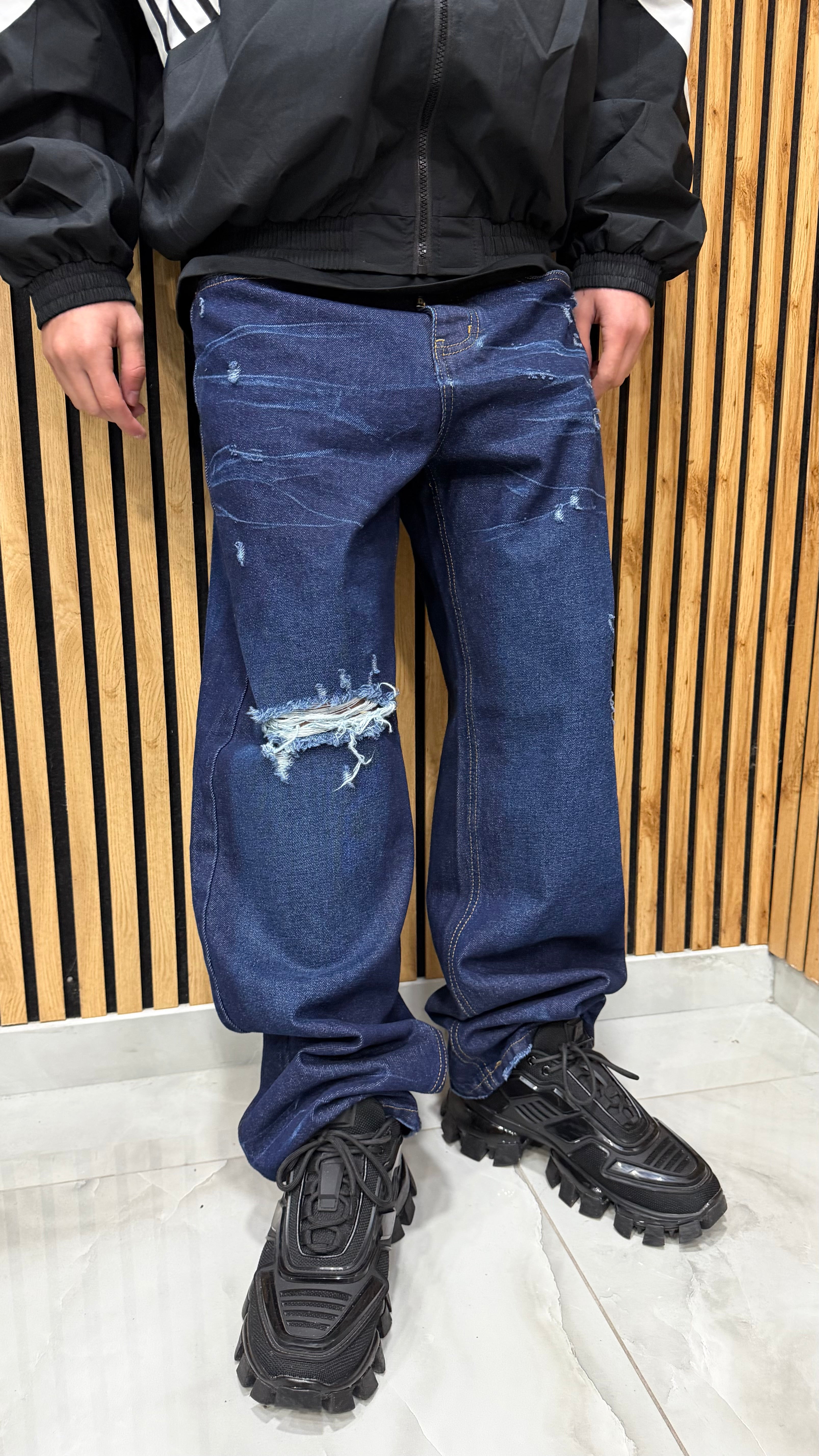 Jeans Super Baggy Webbed Zero Cianotic