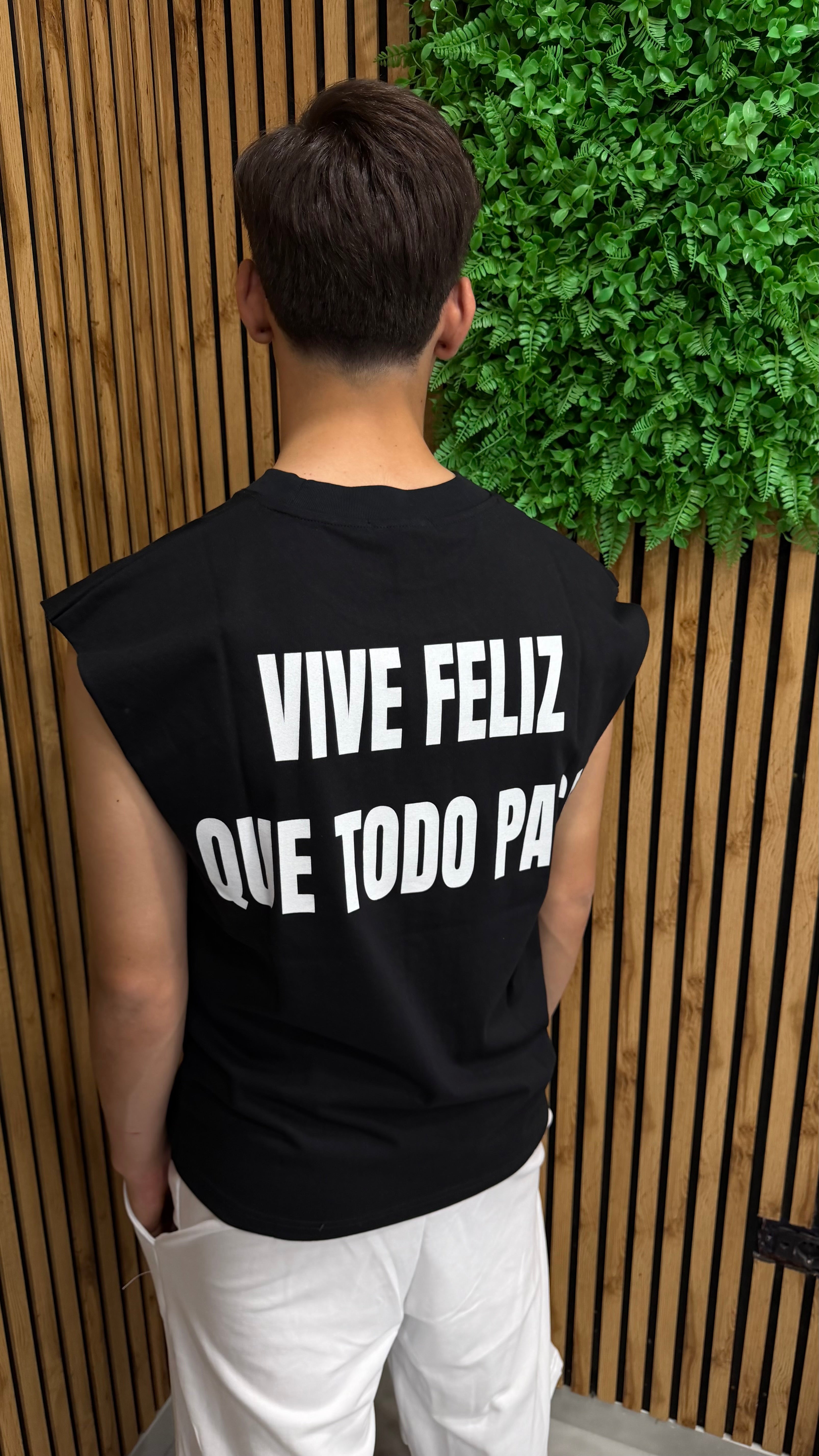T-Shirt Smanicato “Vive Felìz Que Todo Pasa” 2 Colori