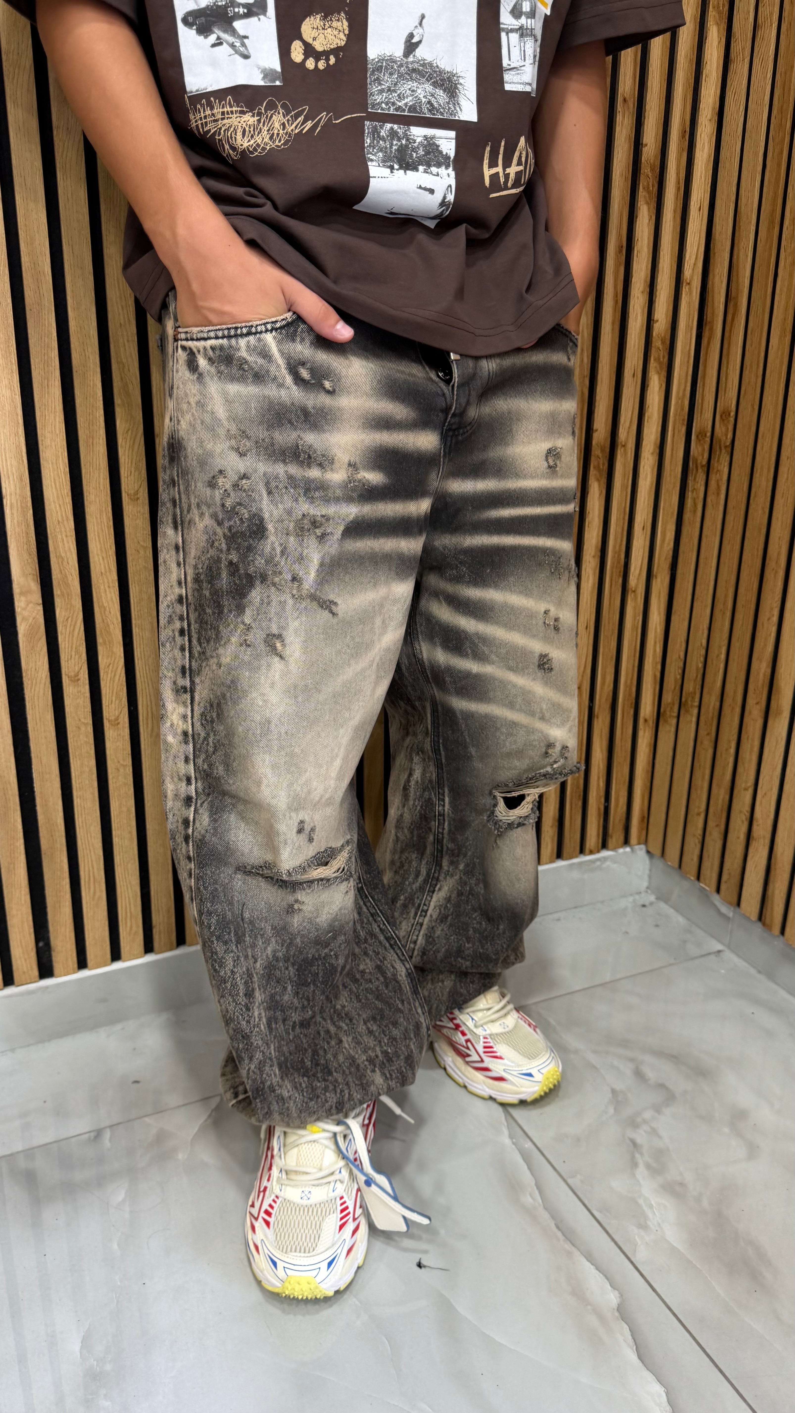Jeans Uomo Super Baggy Stark 2 Colori Cianotic
