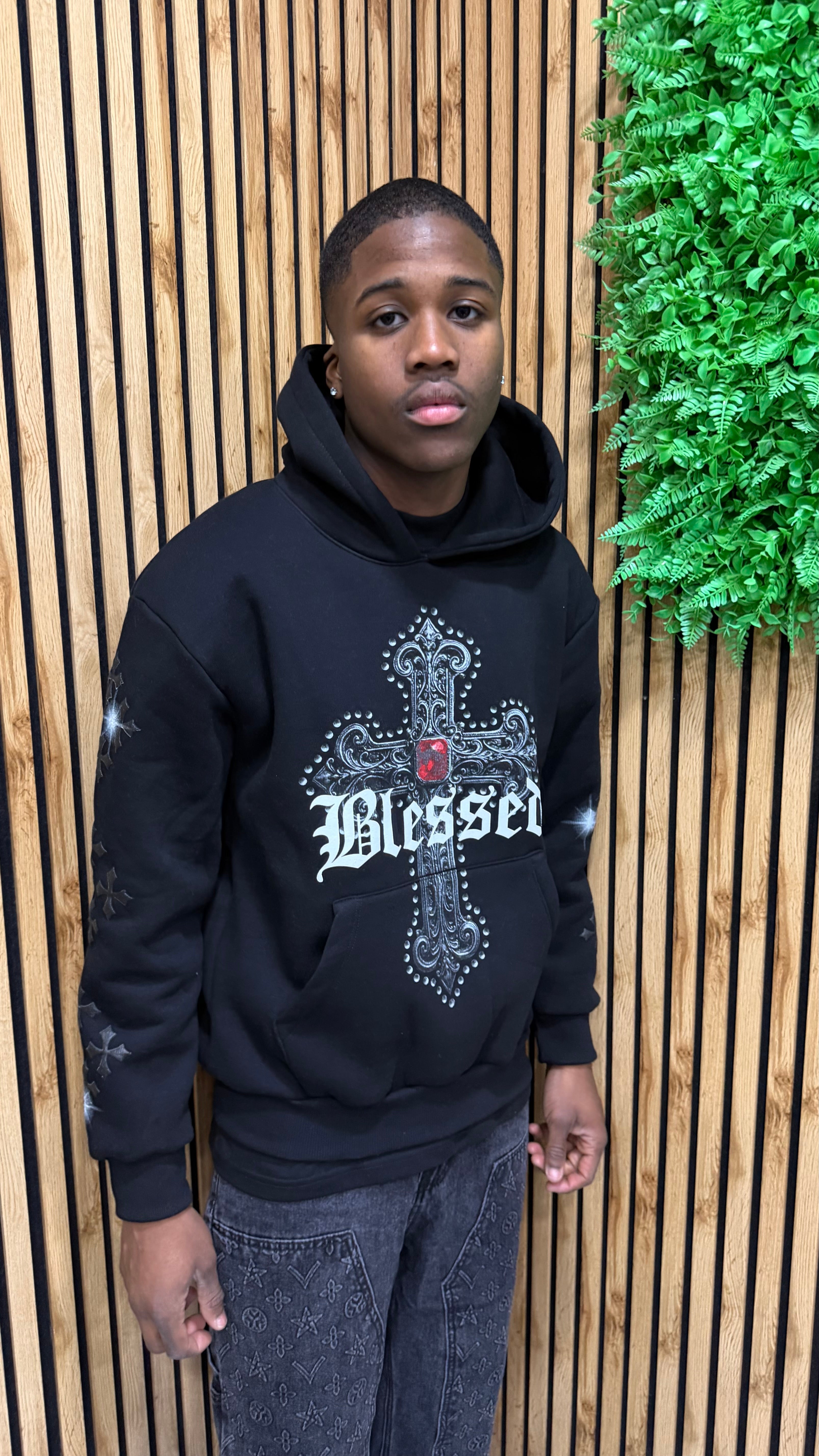 Felpa “Chrome Blessed” Cappuccio