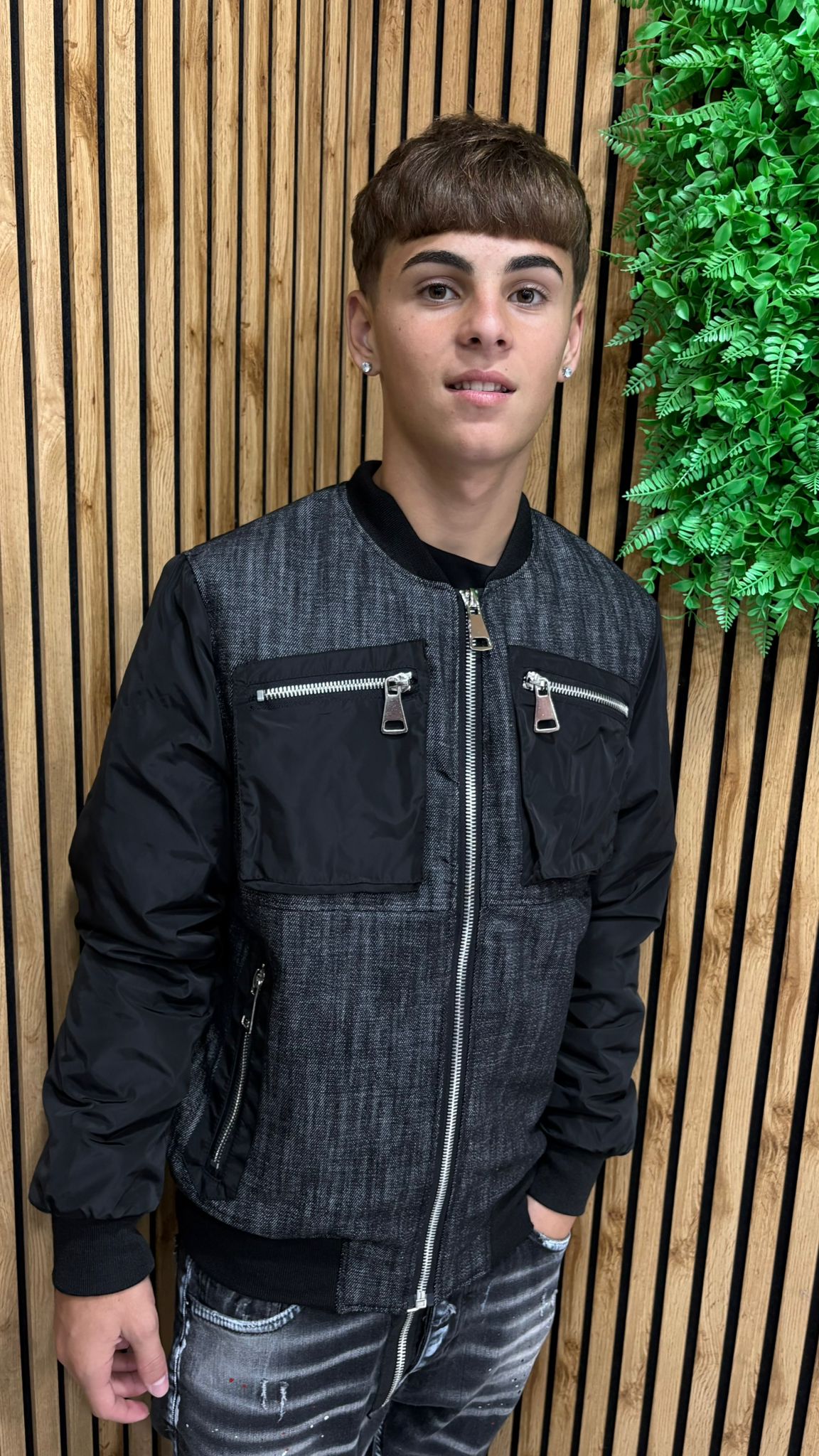 Jacket Zip Doppio tessuto Premium Quality