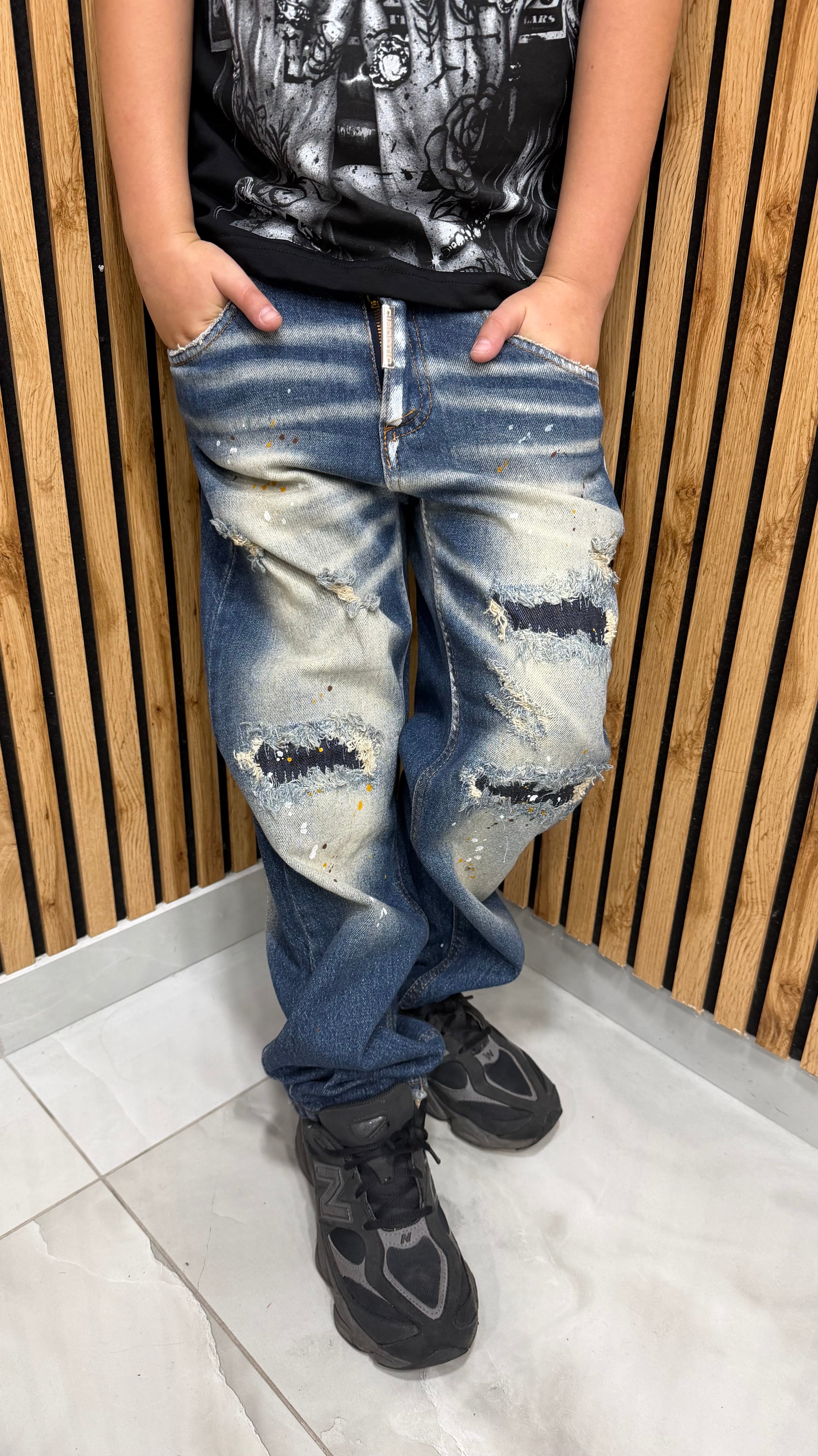 Jeans Straight Crome 3 Blue Cianotic Junior