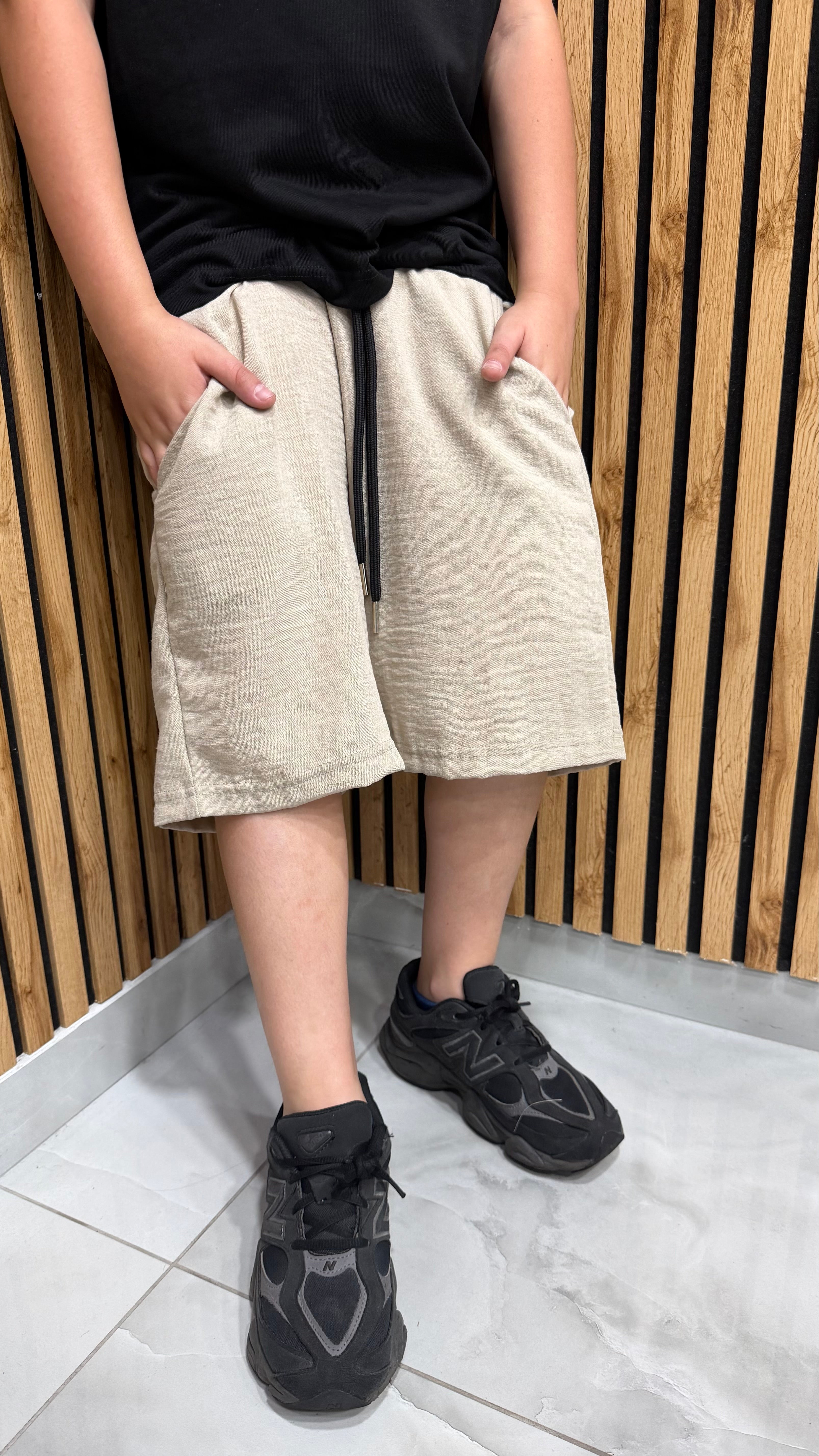 Shorts In Lino 2 Colori Cianotic Junior