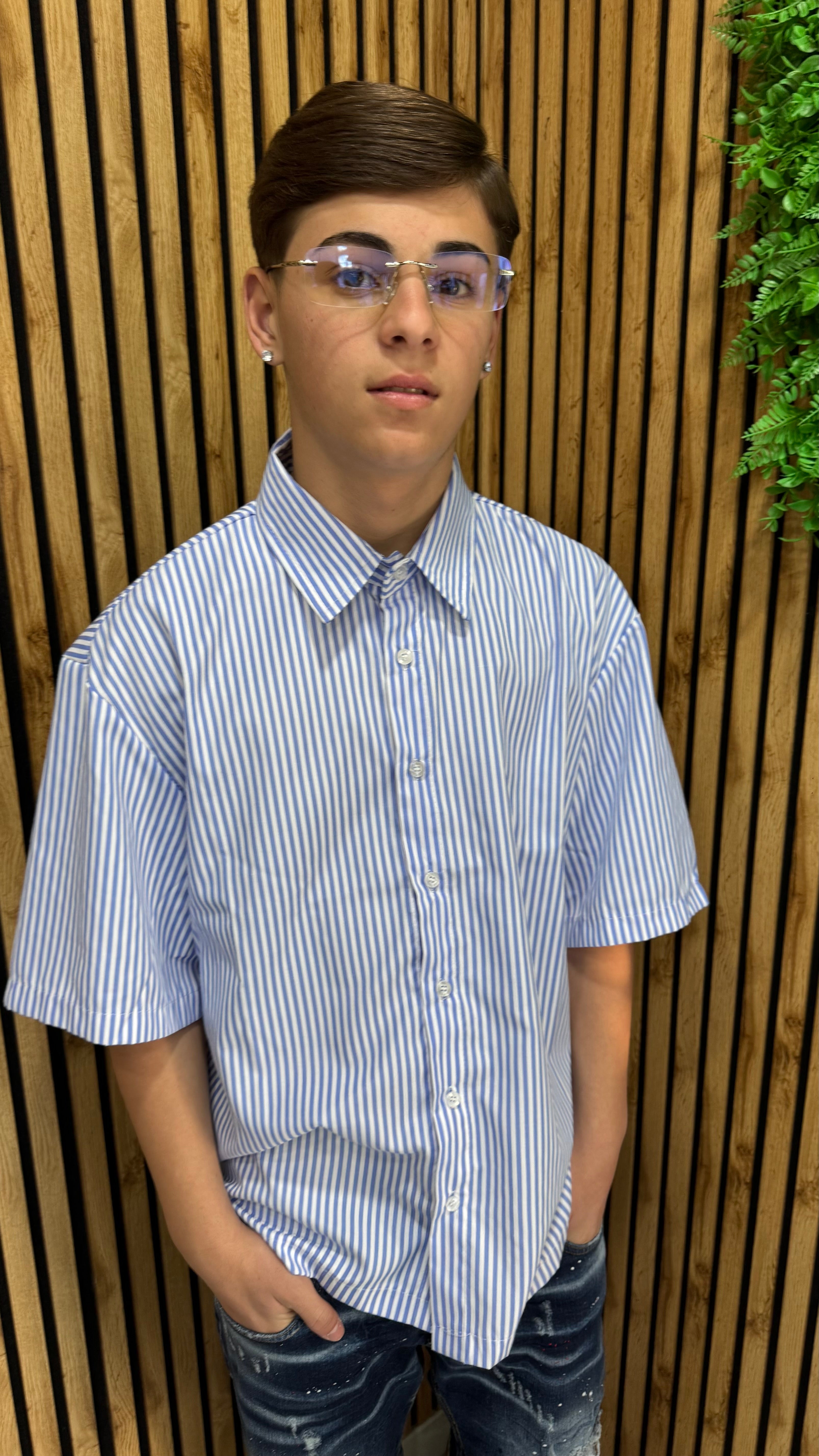 Camicia Mezza Manica Millerighe "Myk"