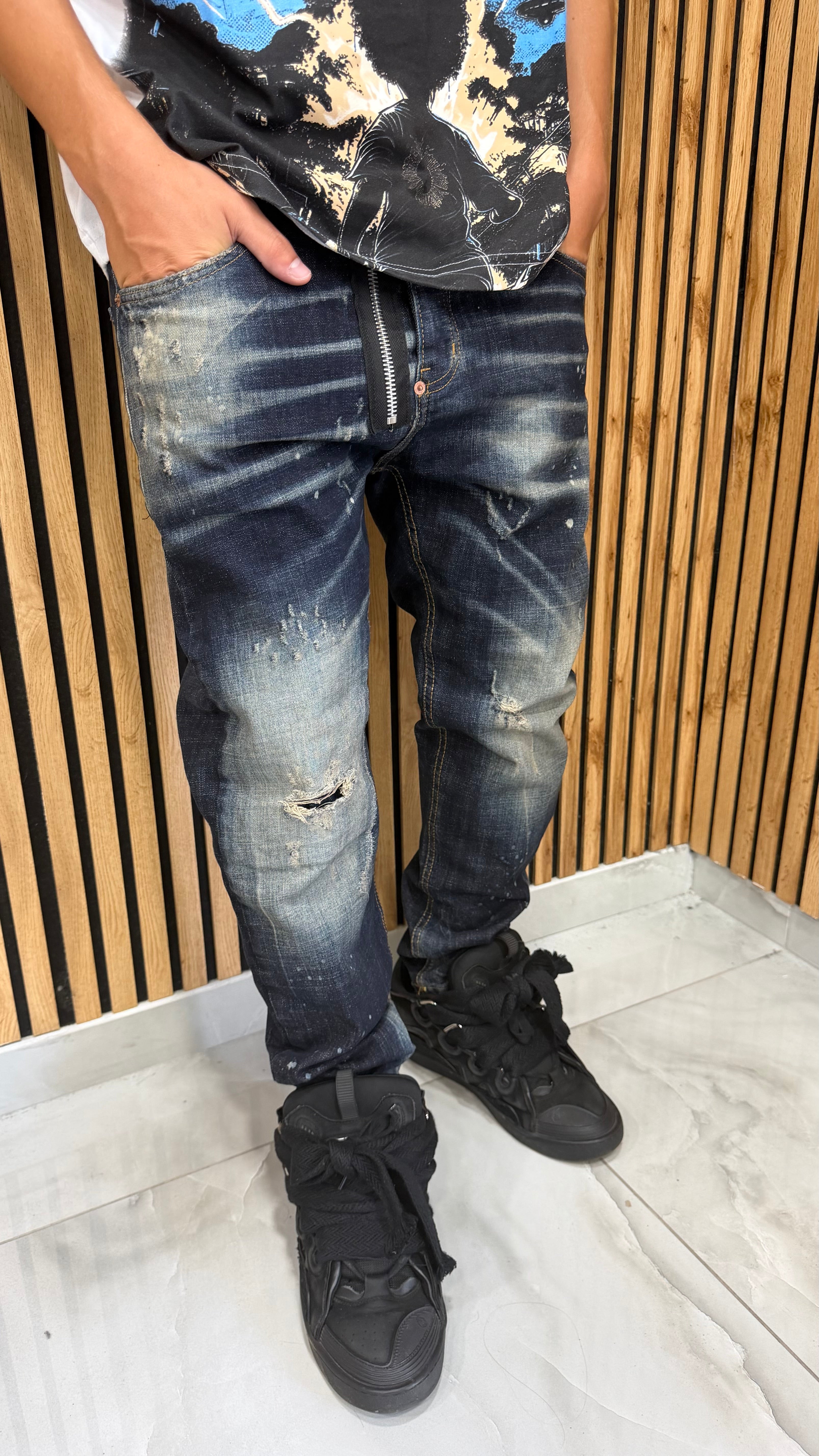 Jeans Uomo Mood DSQ Adam 2 Colori Cianotic