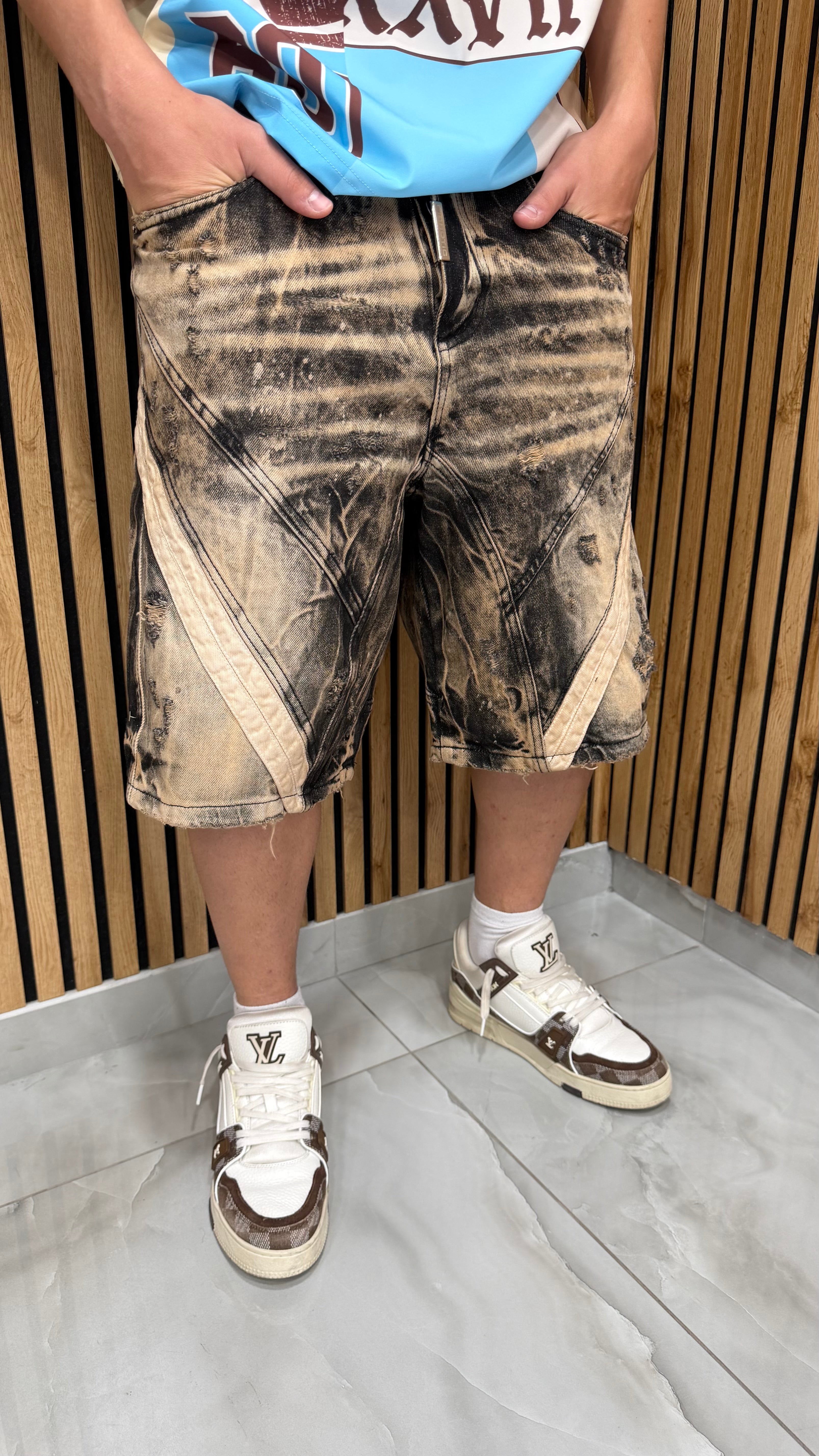 Jeans Shorts Super Baggy 519 Black Cianotic