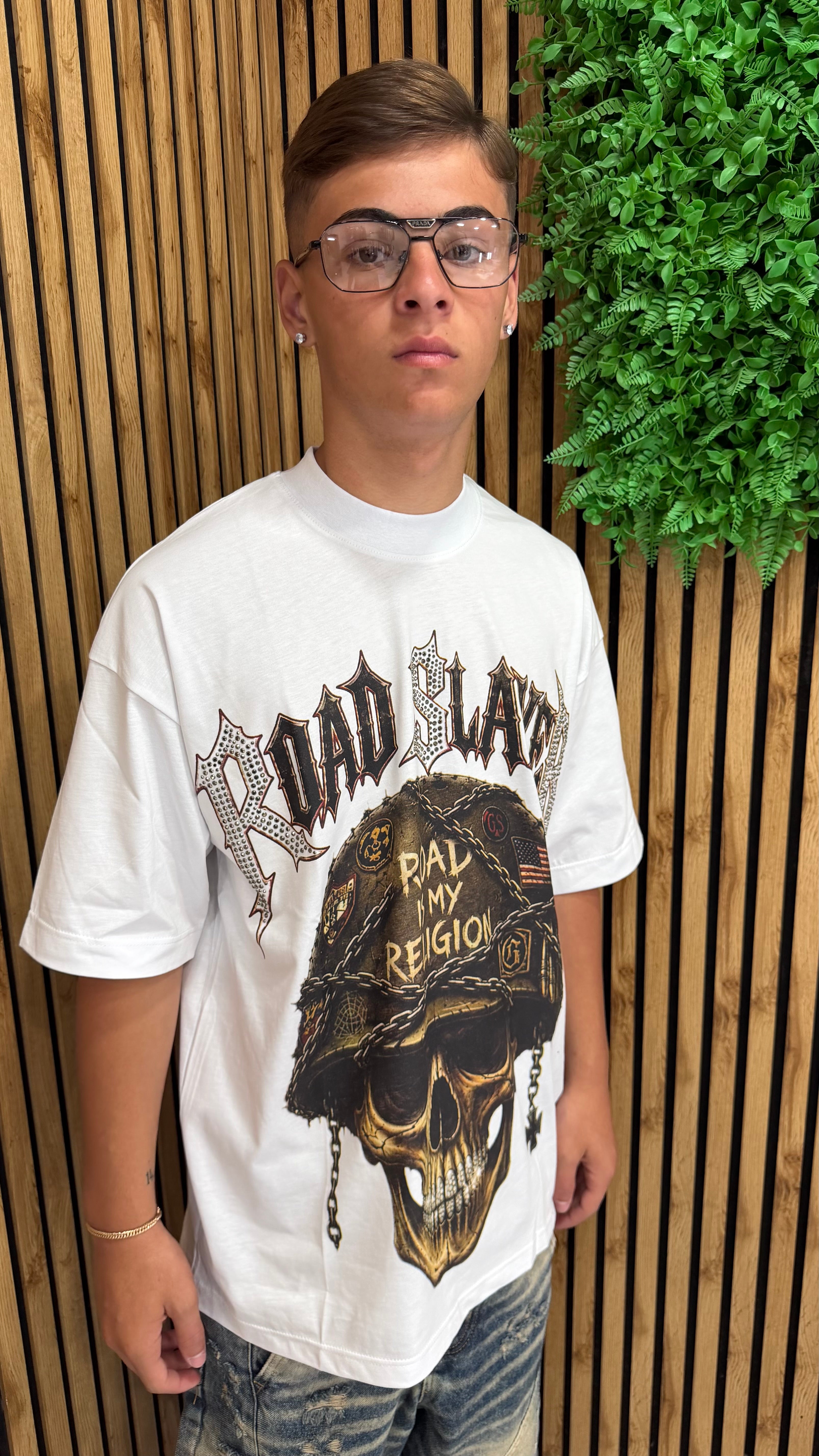 T-Shirt “Crop Road” 2 Colori Cianotic