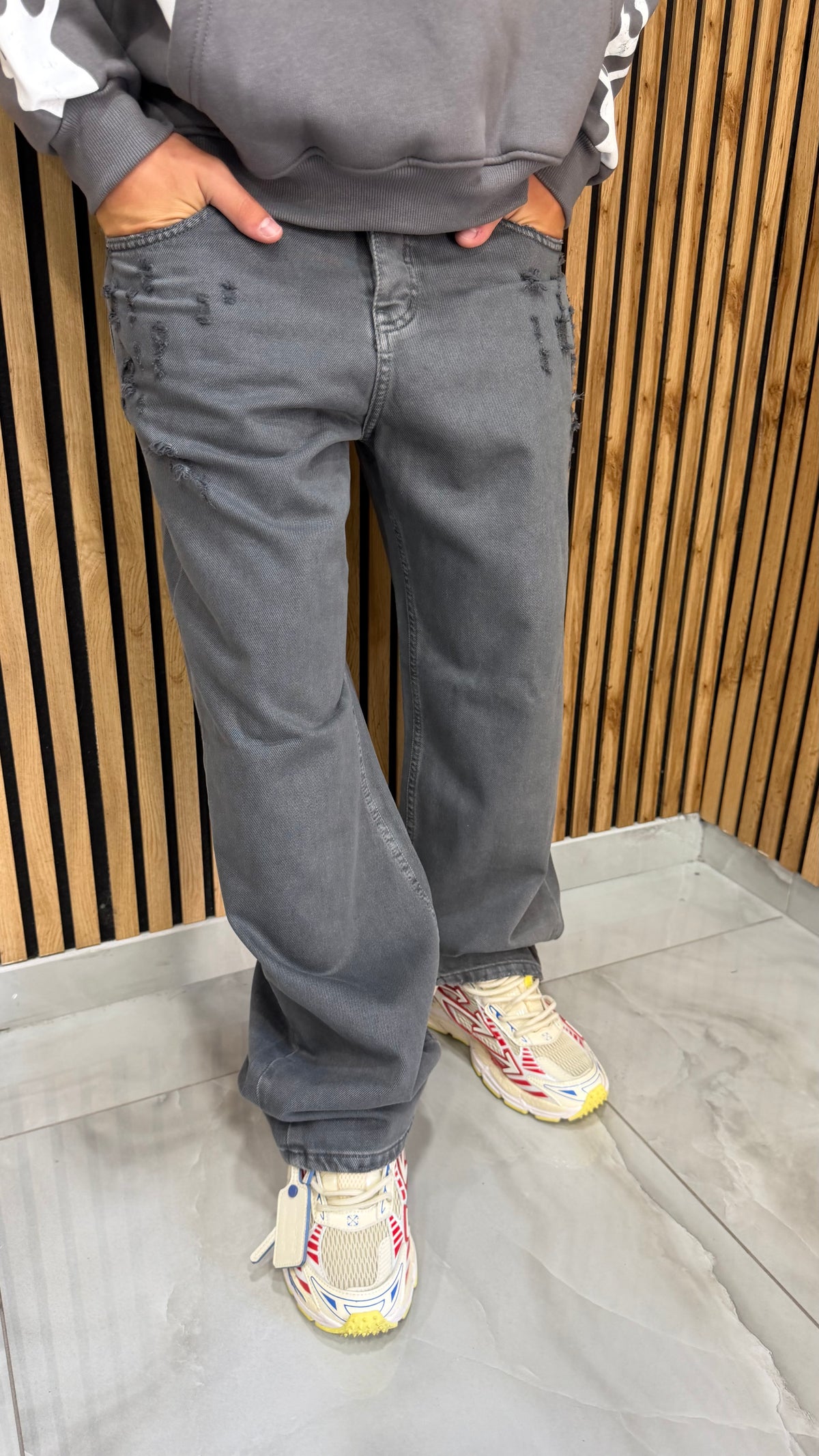 Jeans Uomo Super Baggy Old Dye Denim 3 Colori Cianotic