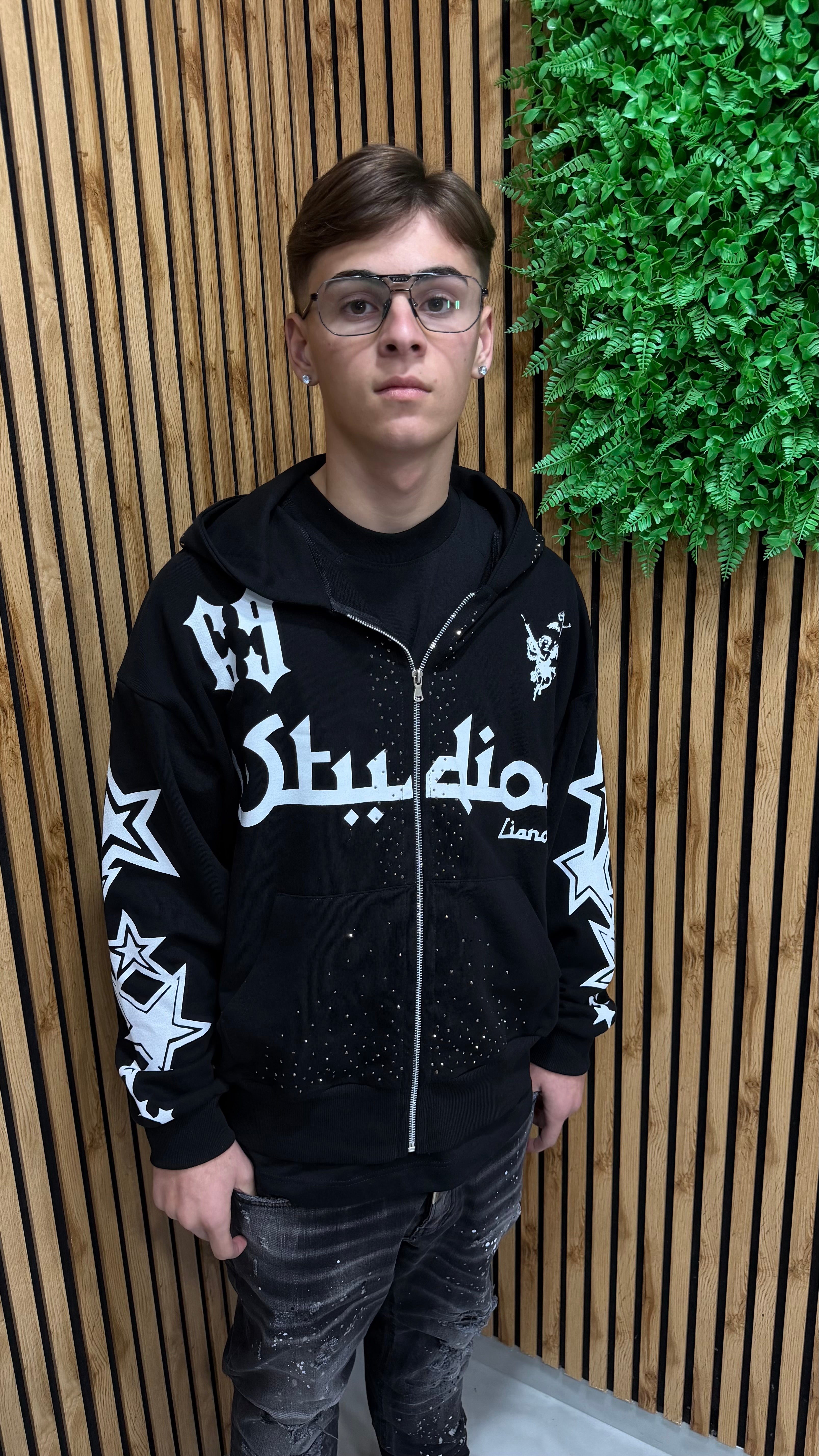 Felpa Zip Hoodie Studios Cianotic
