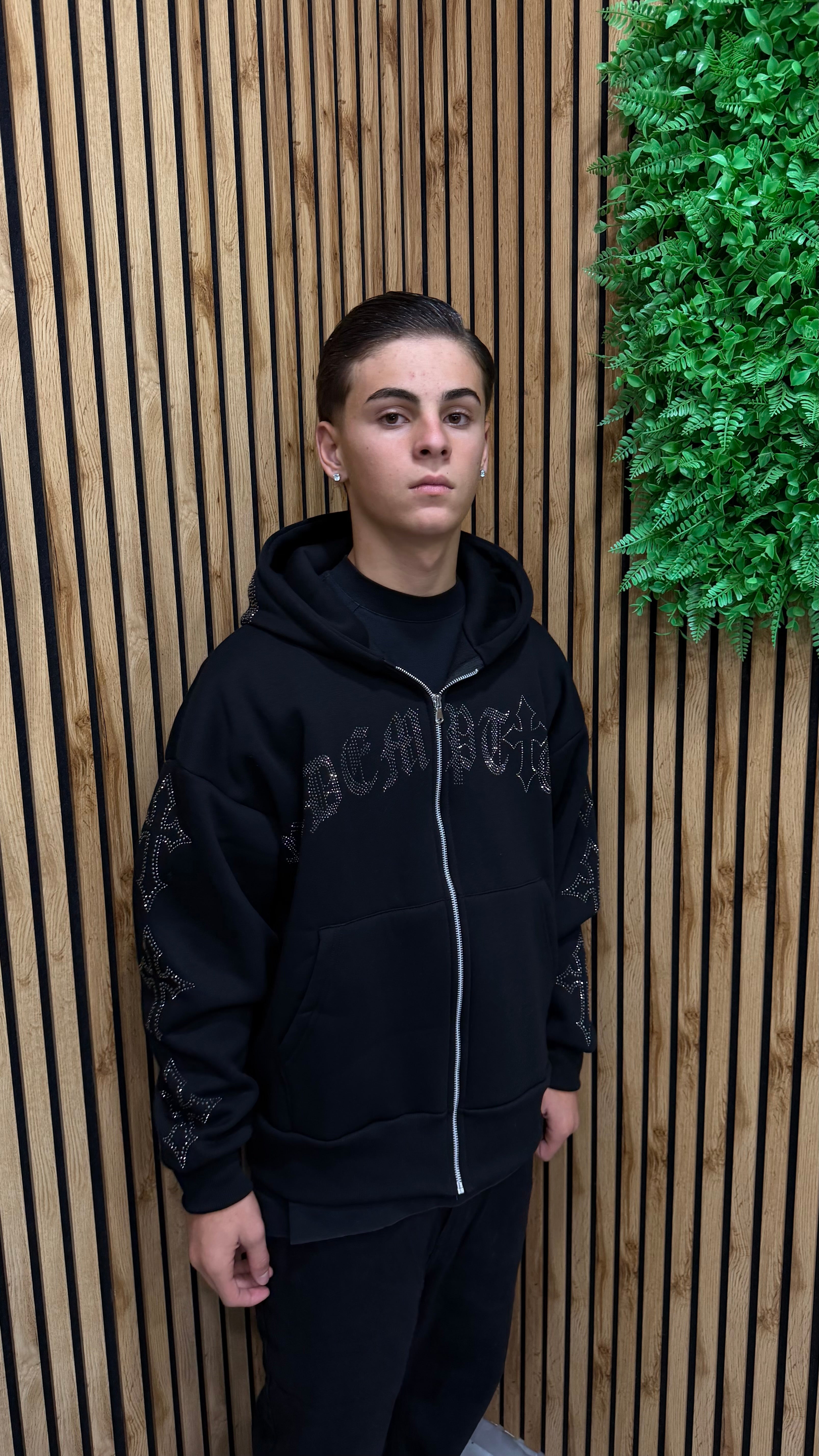 Felpa Hoodie Zipped Diamond Cianotic