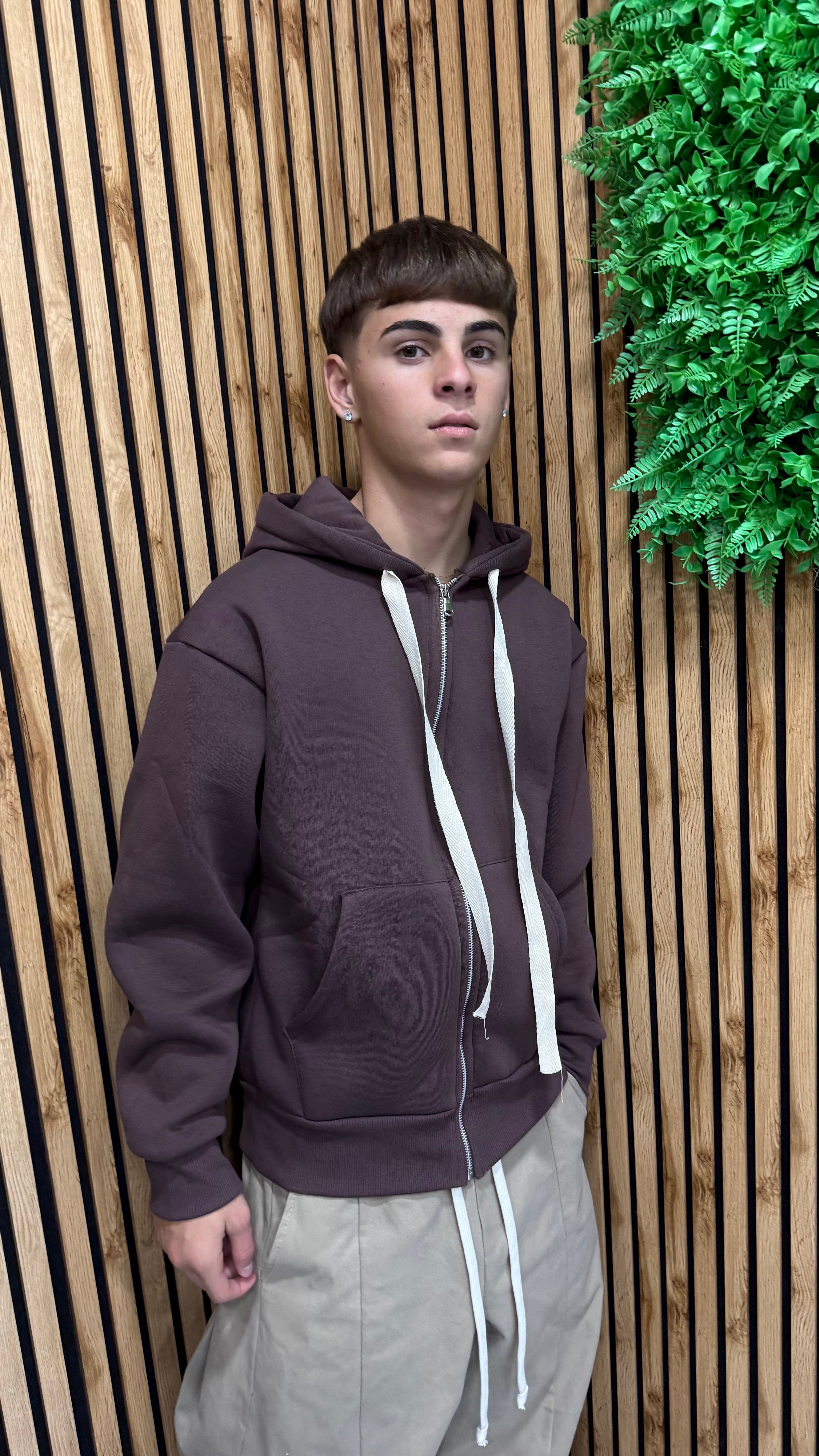Felpa Con Zip Basic