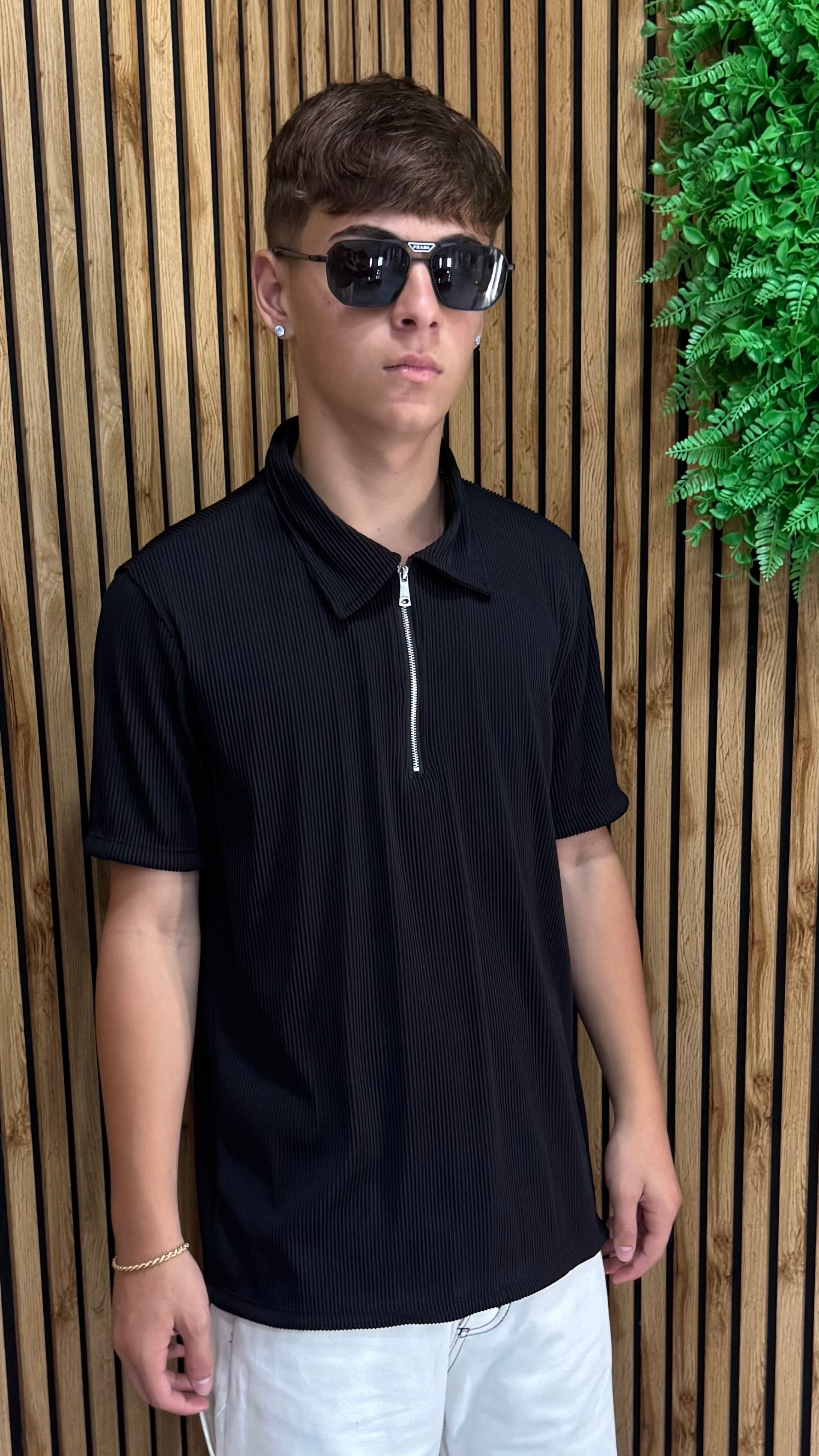Polo Plisset Zip "Dsq"