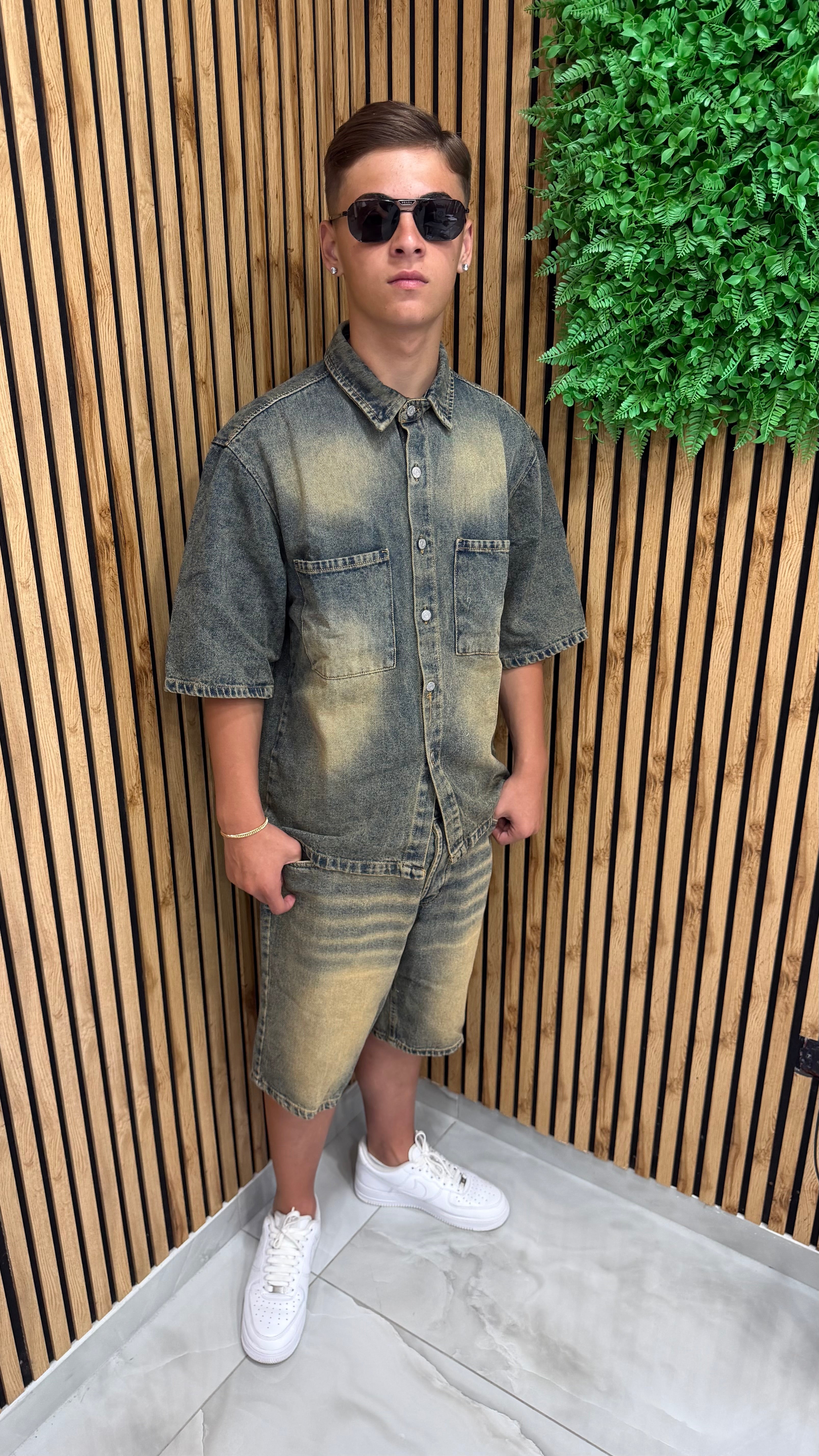 Coordinato Denim Sabbiato Sfranged