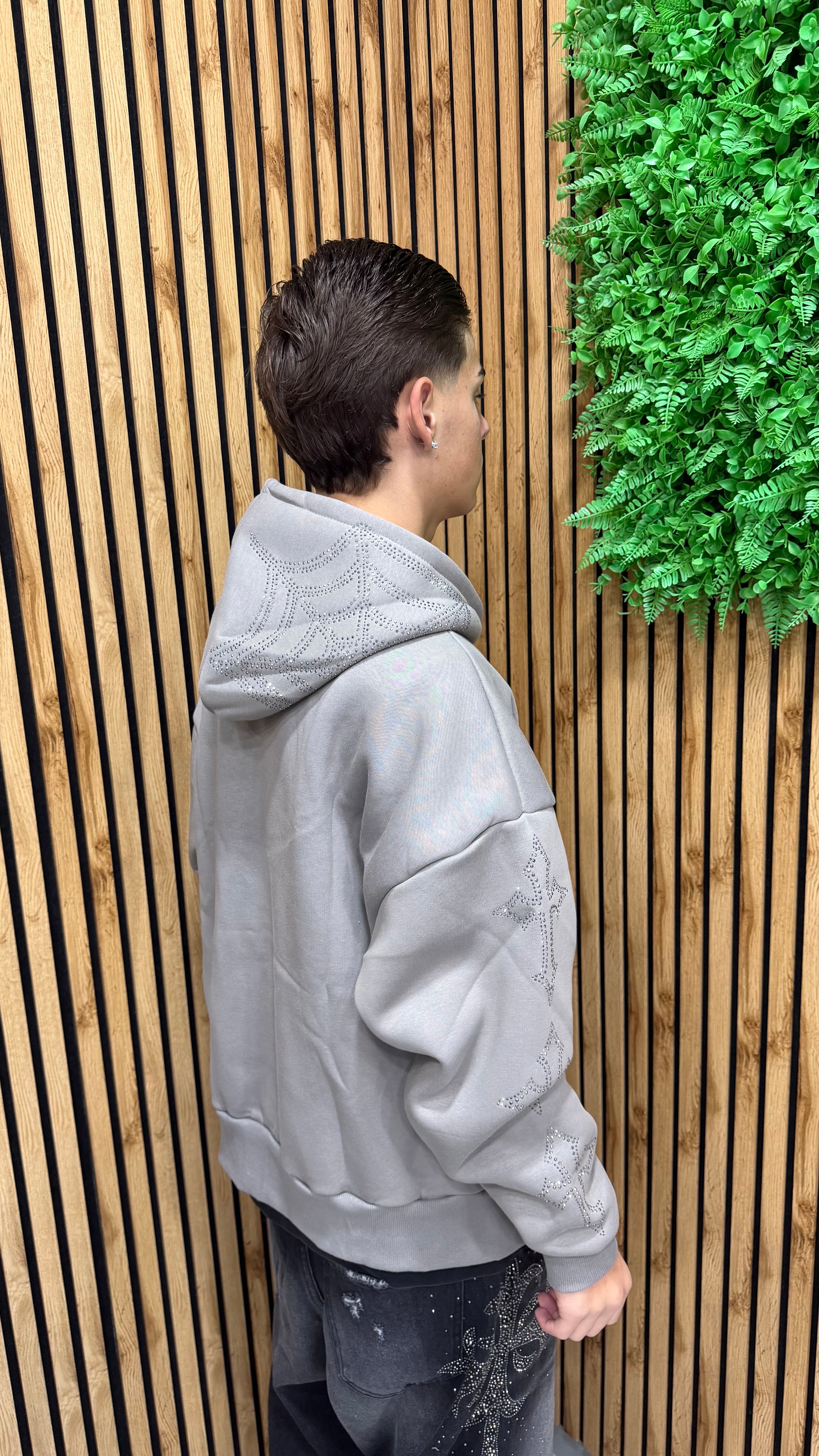 Felpa Hoodie Zipped Diamond Cianotic