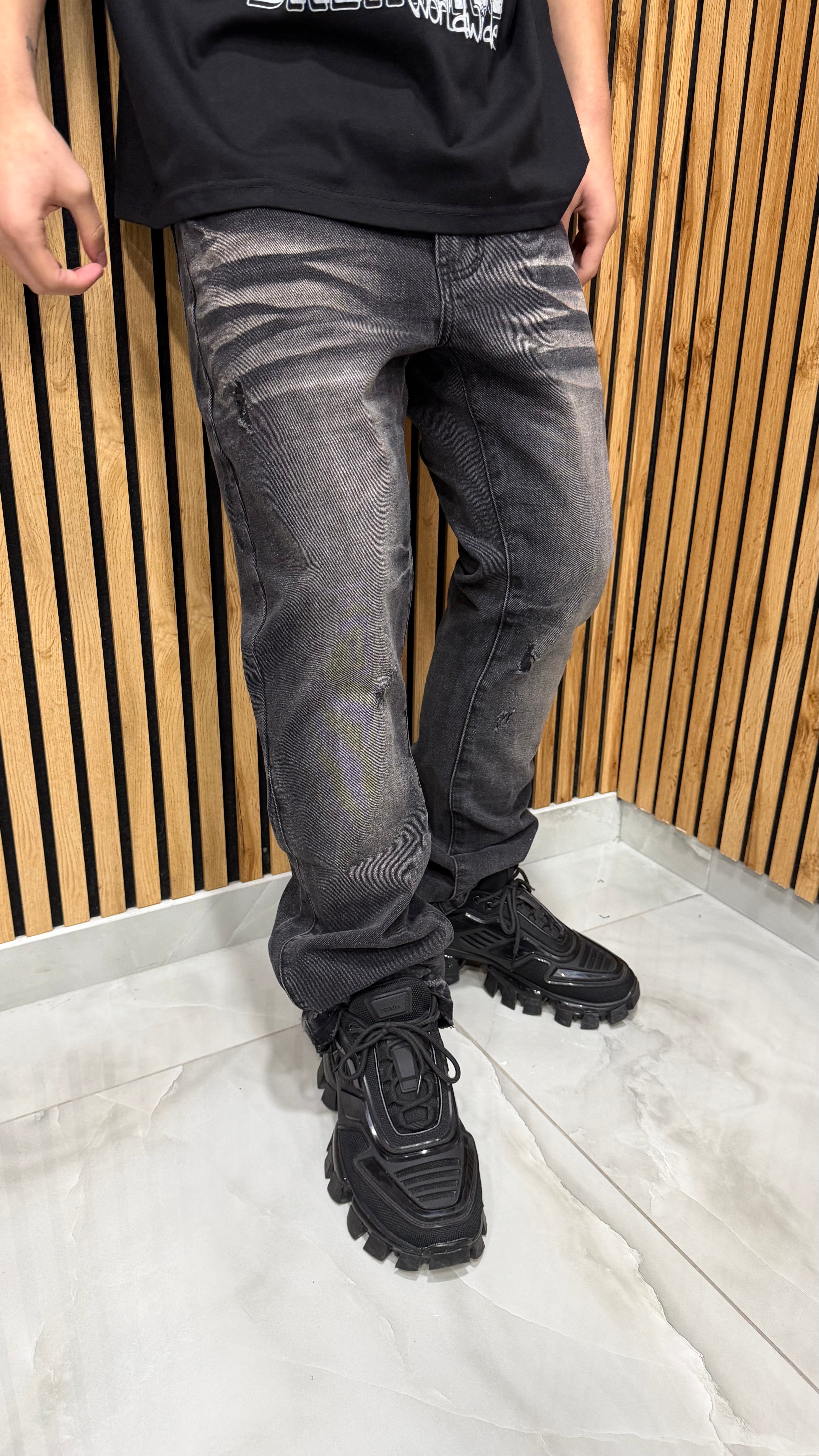 Jeans Flare Sfumed Black