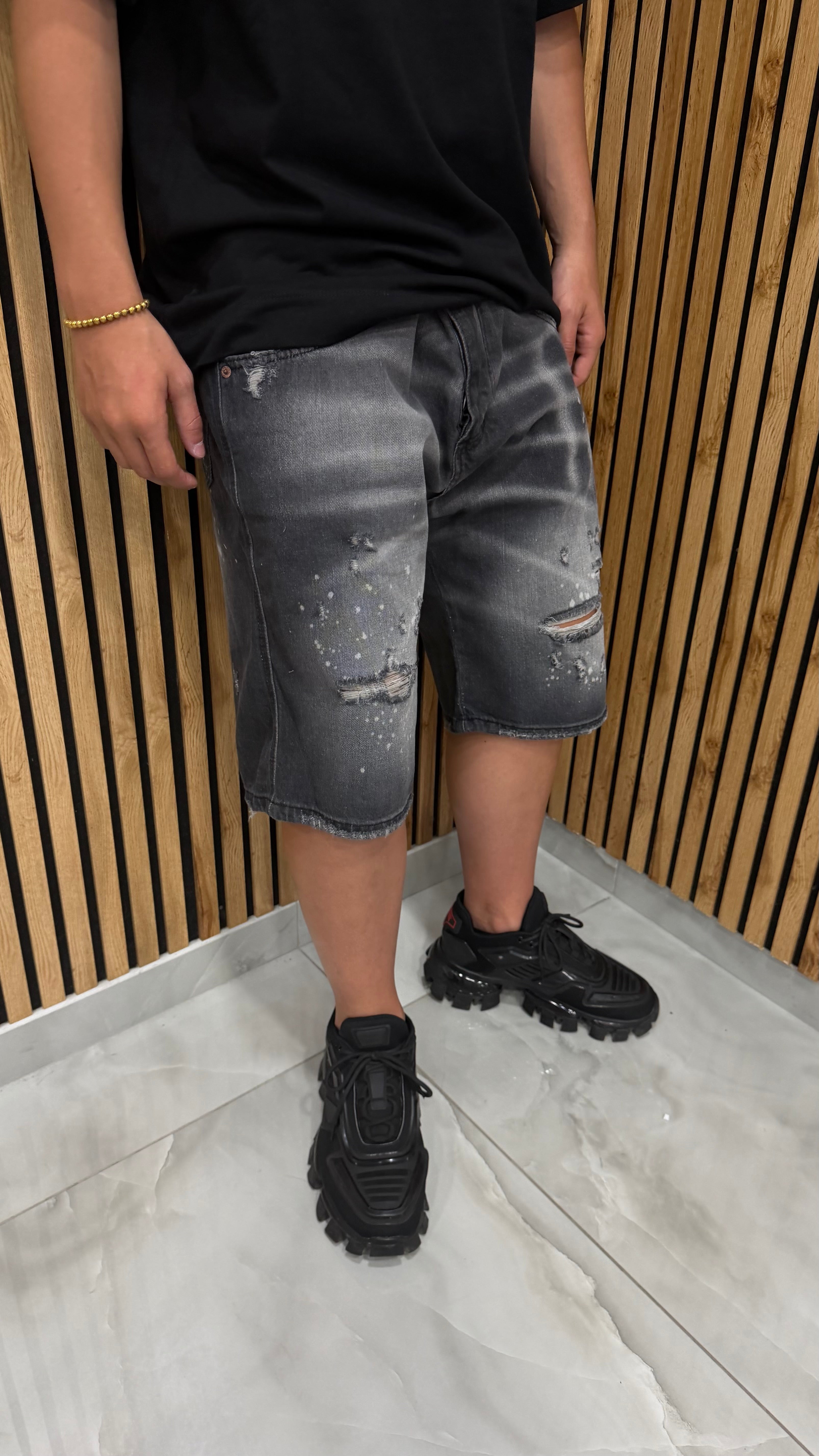 Jeans Short STF02 Black Cianotic