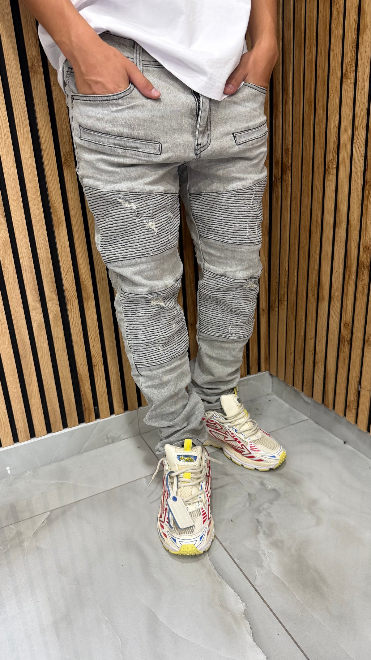 Jeans Uomo Skinny Grey Shadow