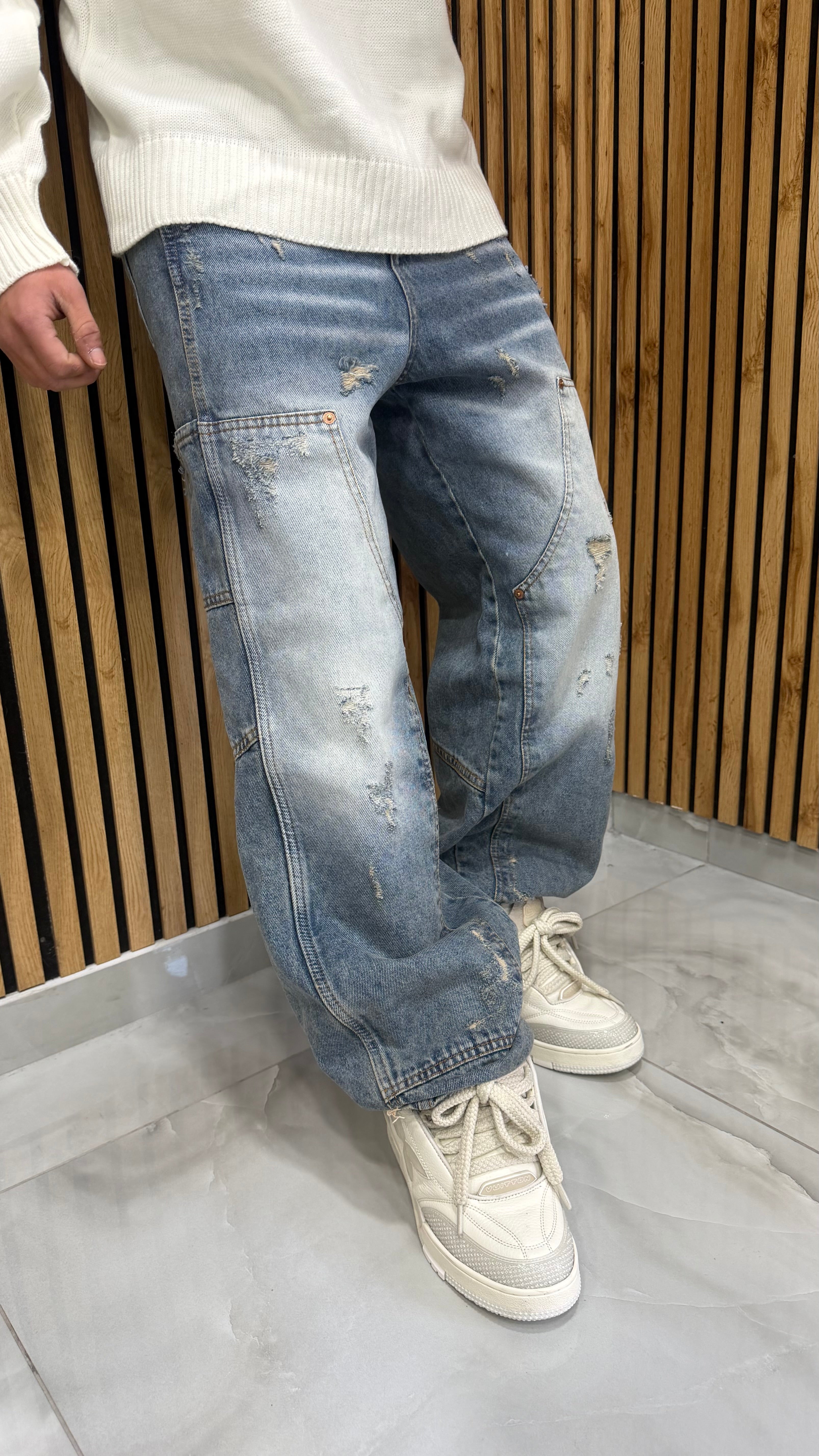 Jeans Super Baggy Rebel Blu Cianotic