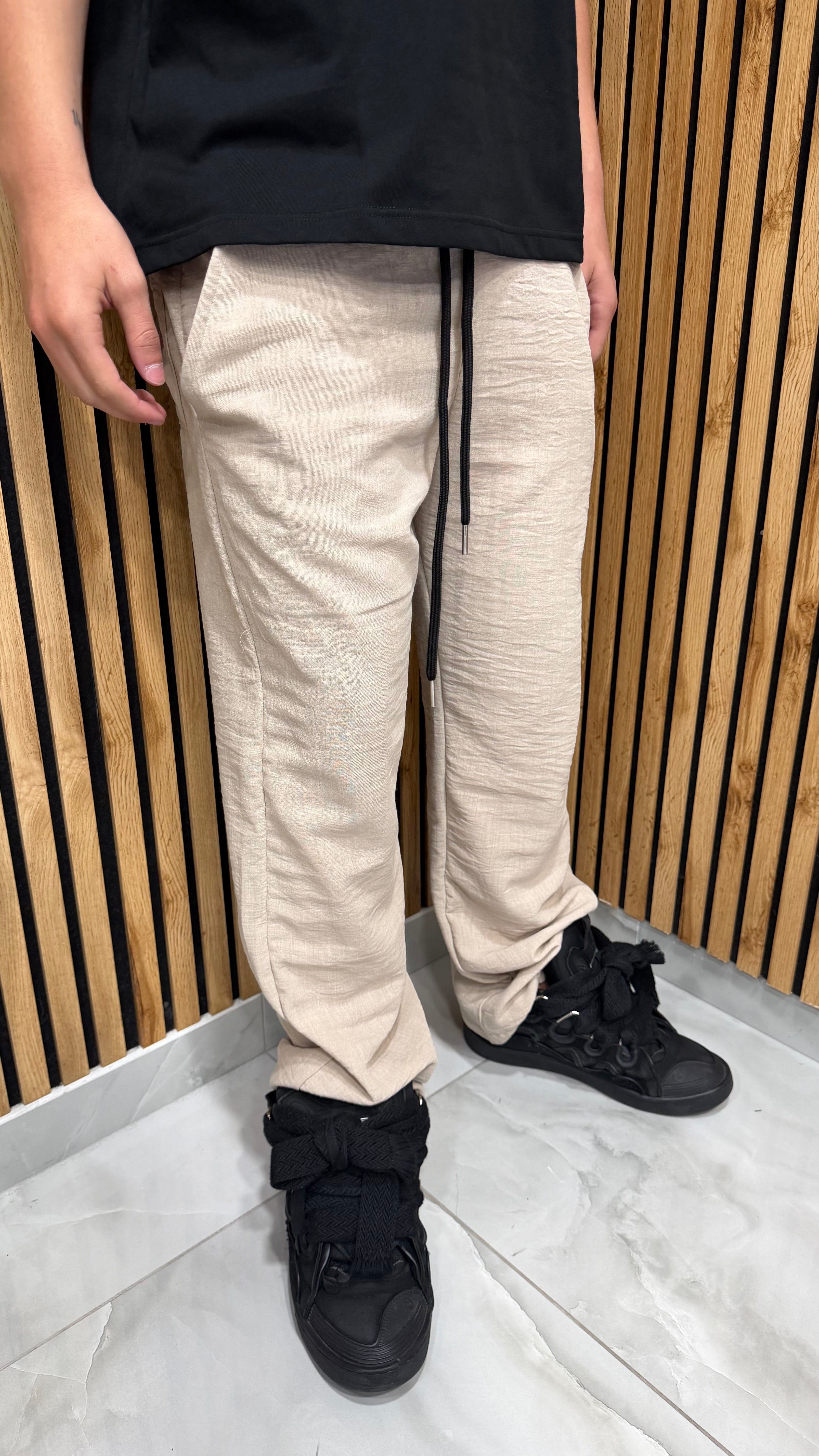 Pantalone Baggy Lino Cianotic 3 Colori