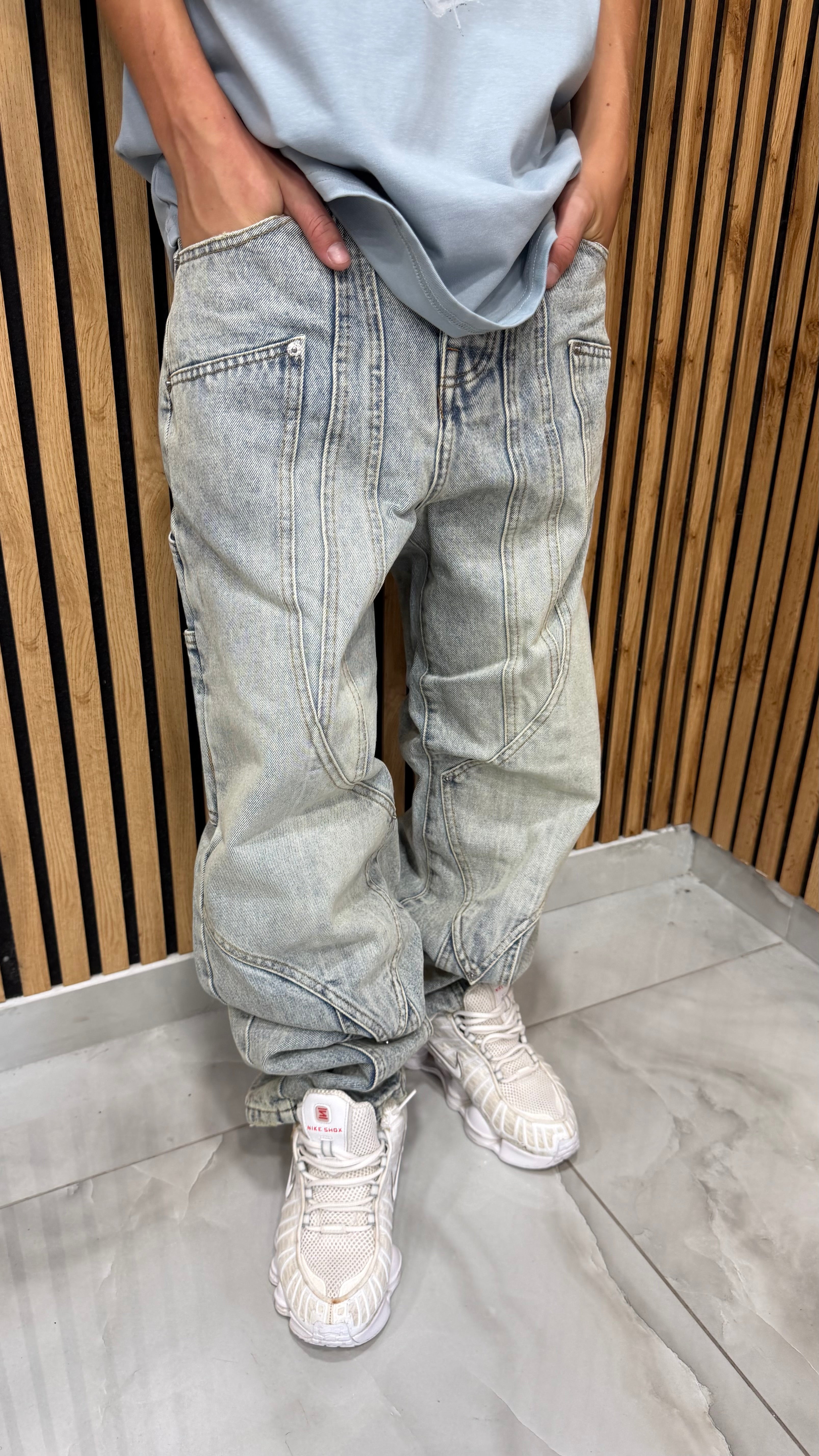 Jeans Uomo Super Baggy C06 Cianotic