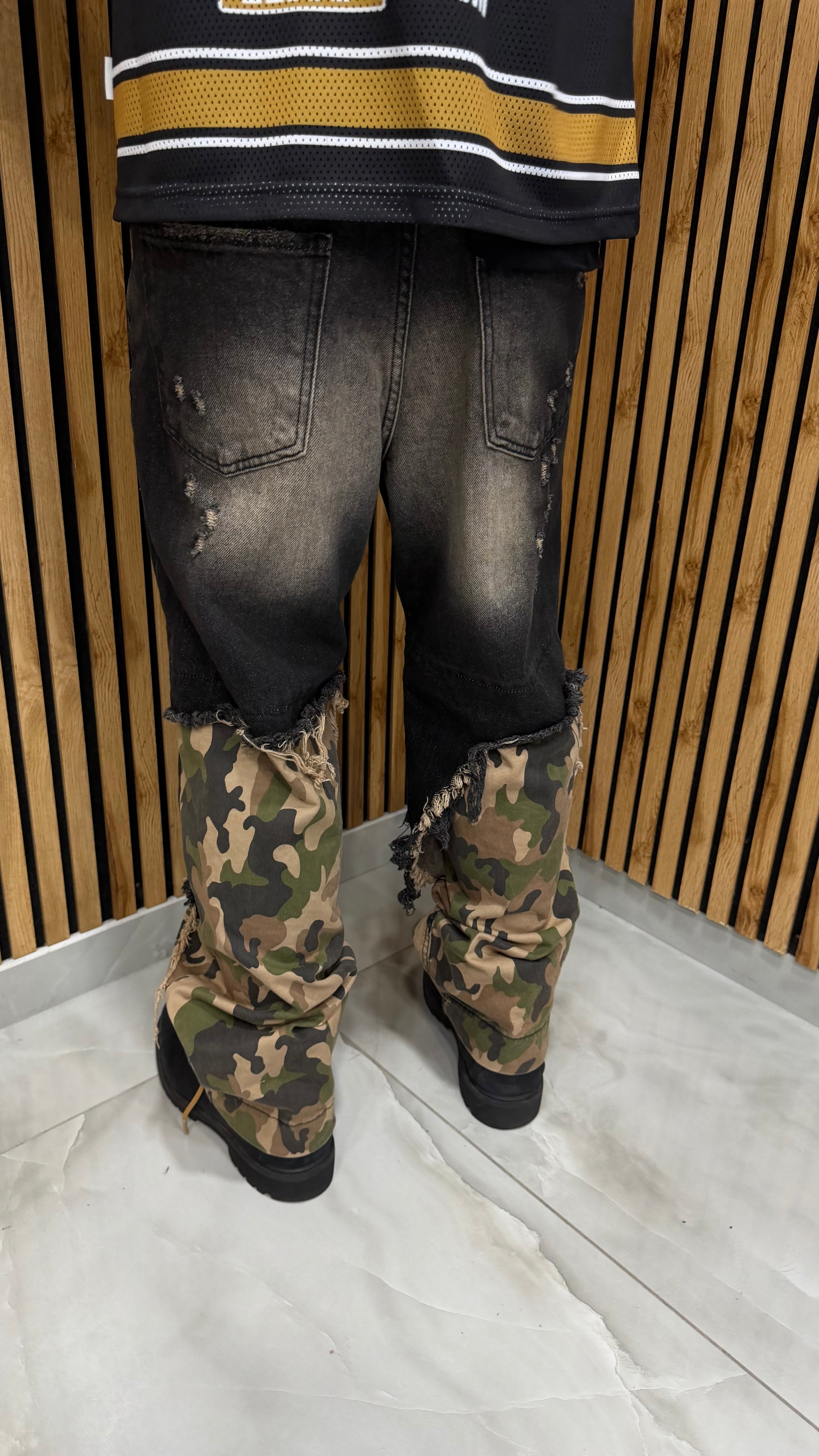 Jeans Super Baggy Army Black