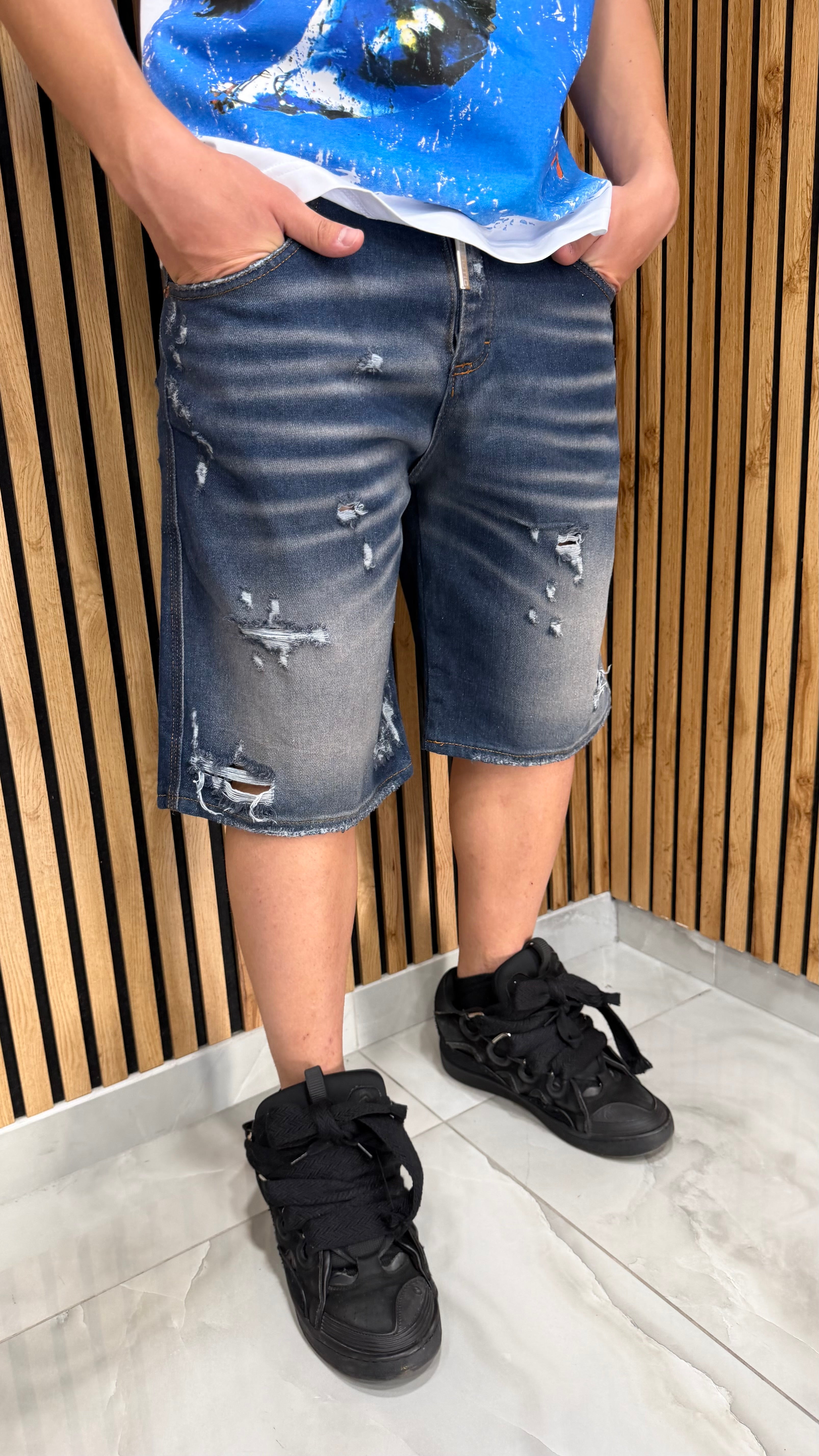 Jeans Short STF 01 BLUE Cianotic