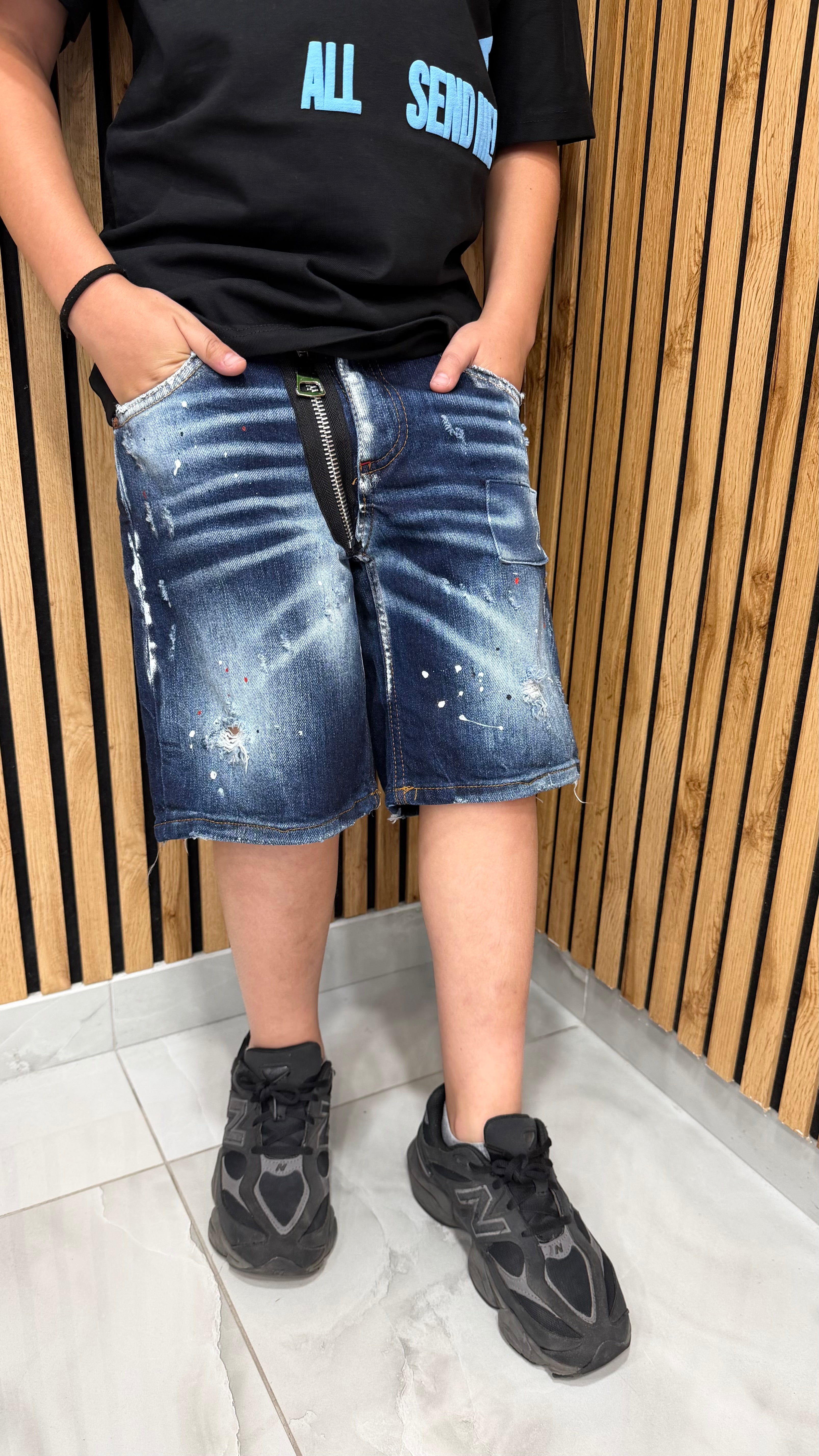 Jeans Shorts R01 Blu Junior Cianotic