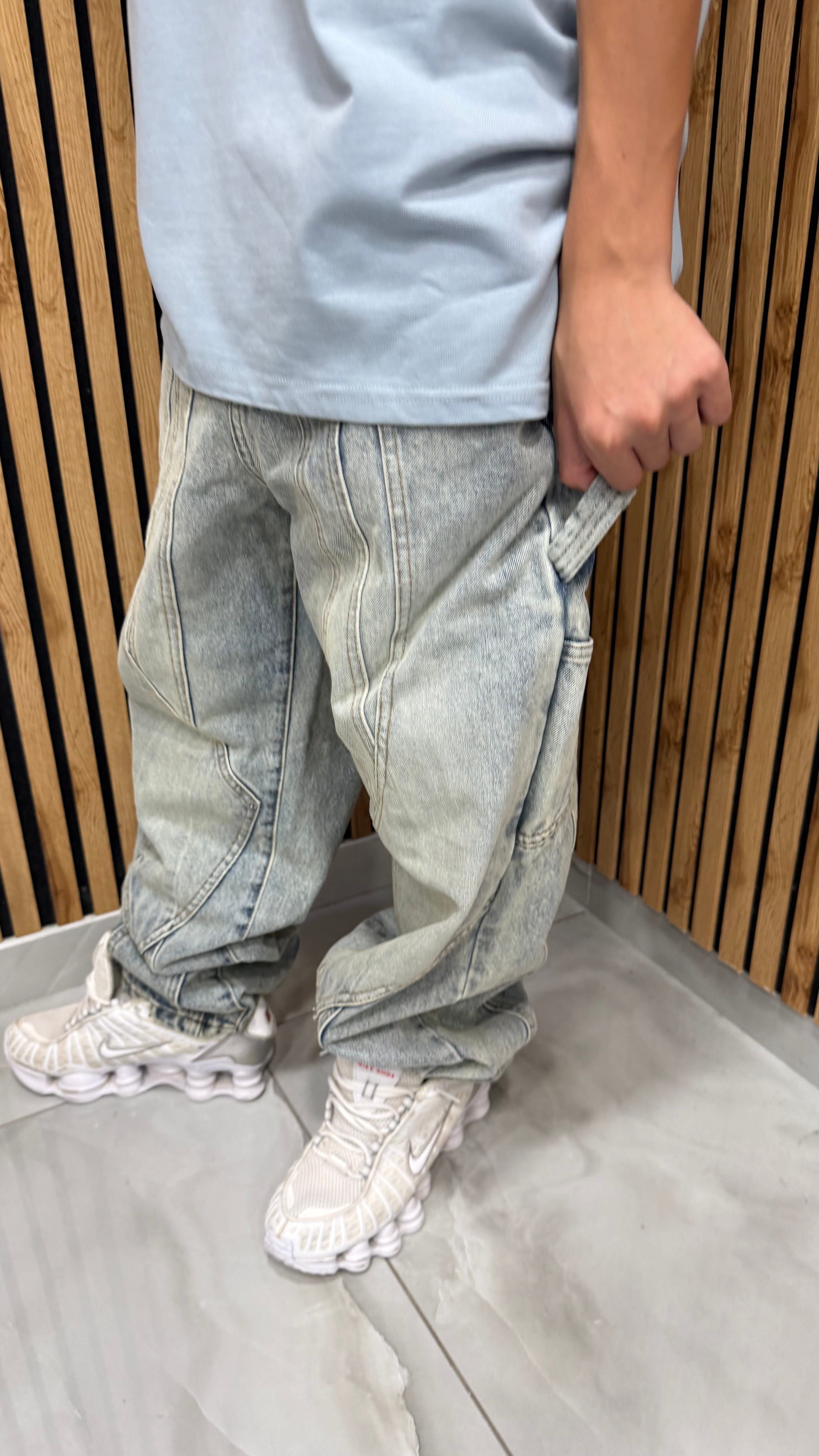 Jeans Uomo Super Baggy C06 Cianotic