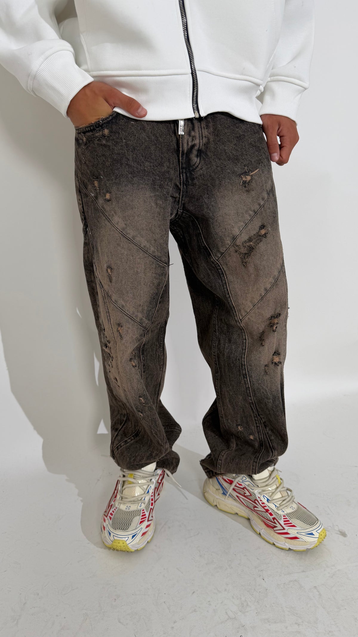 Jeans Uomo Super Baggy 555 Black Cianotic