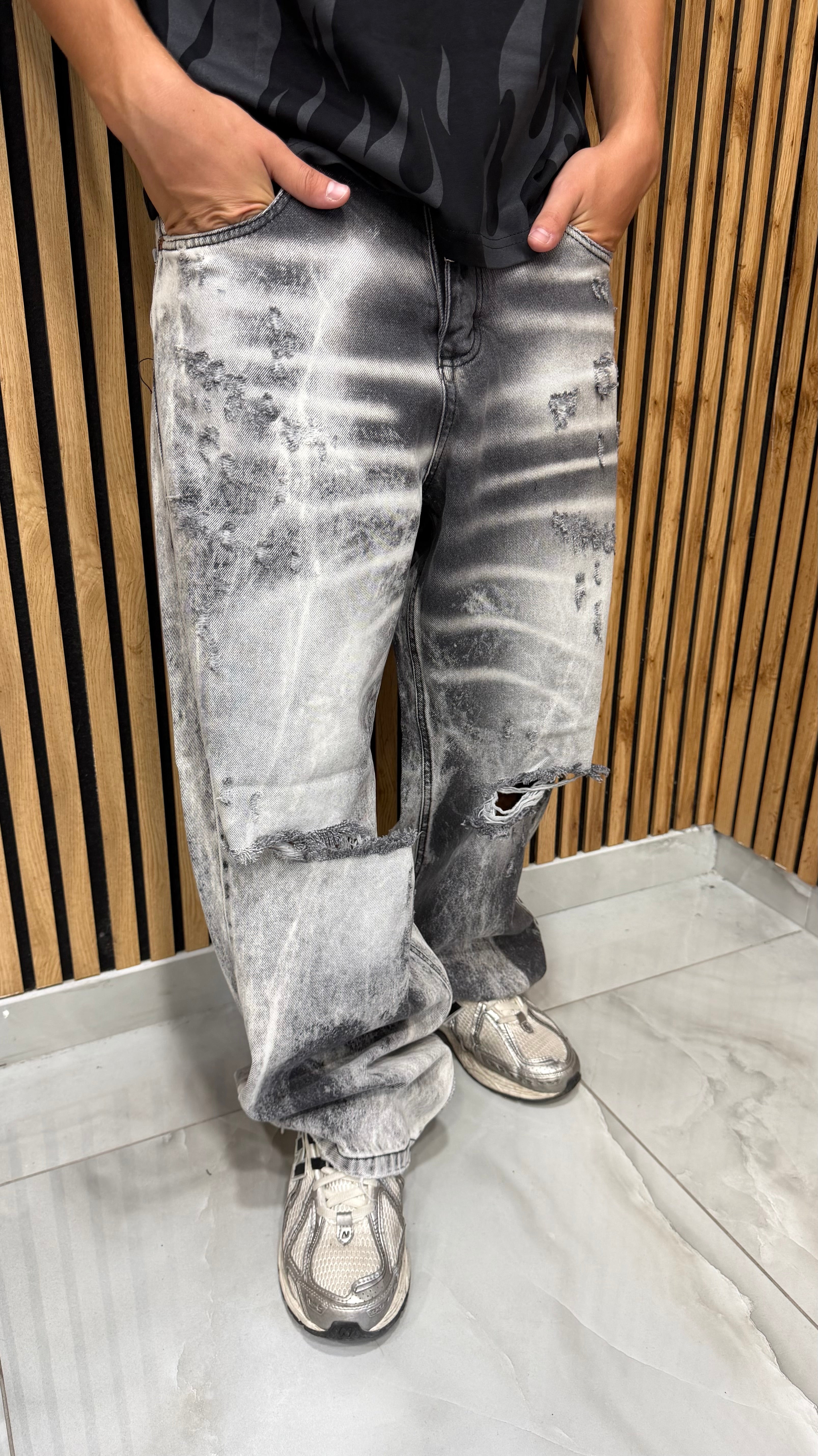Jeans Uomo Super Baggy Stark 2 Colori Cianotic