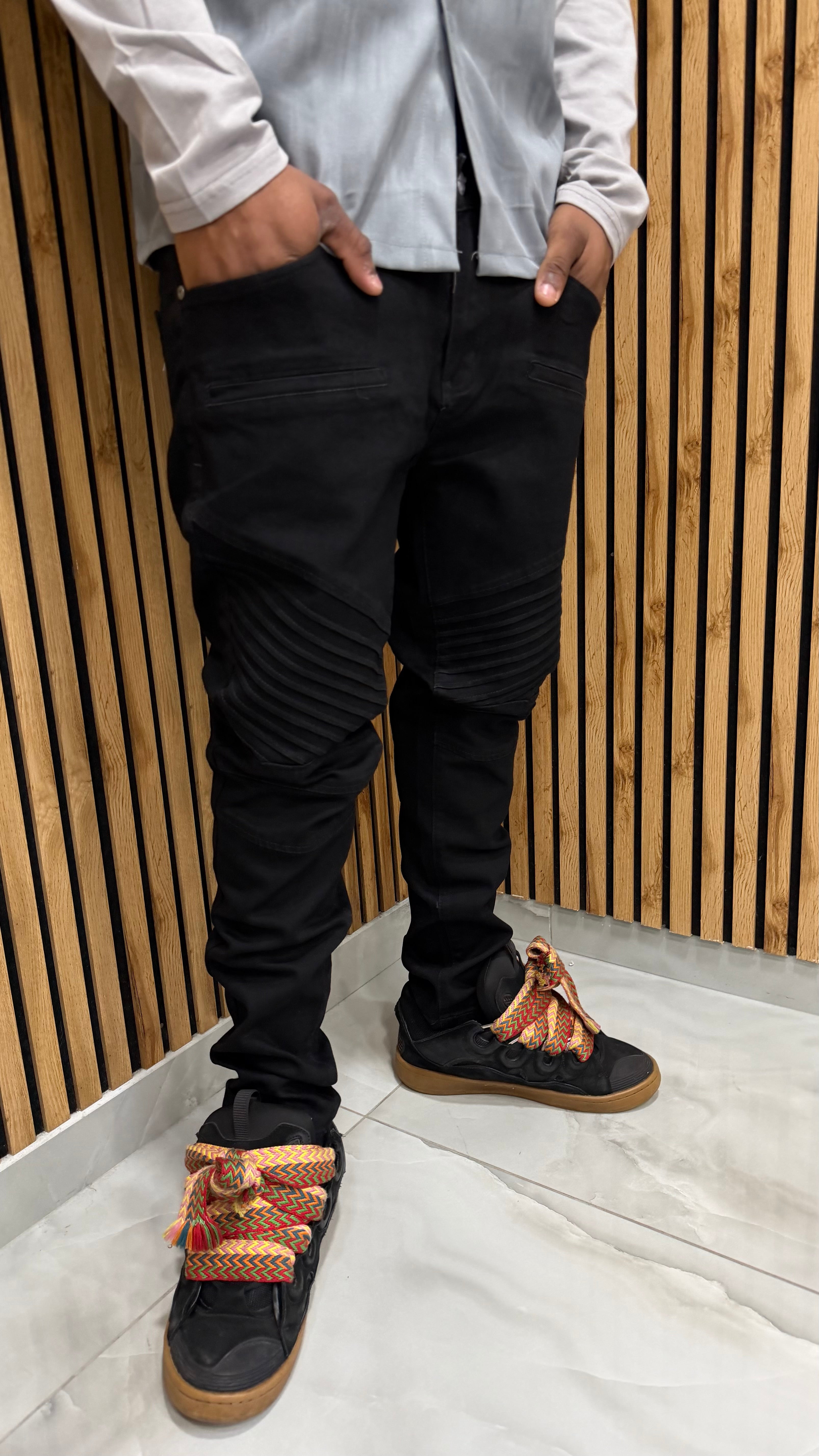 Jeans Skinny Biker Black