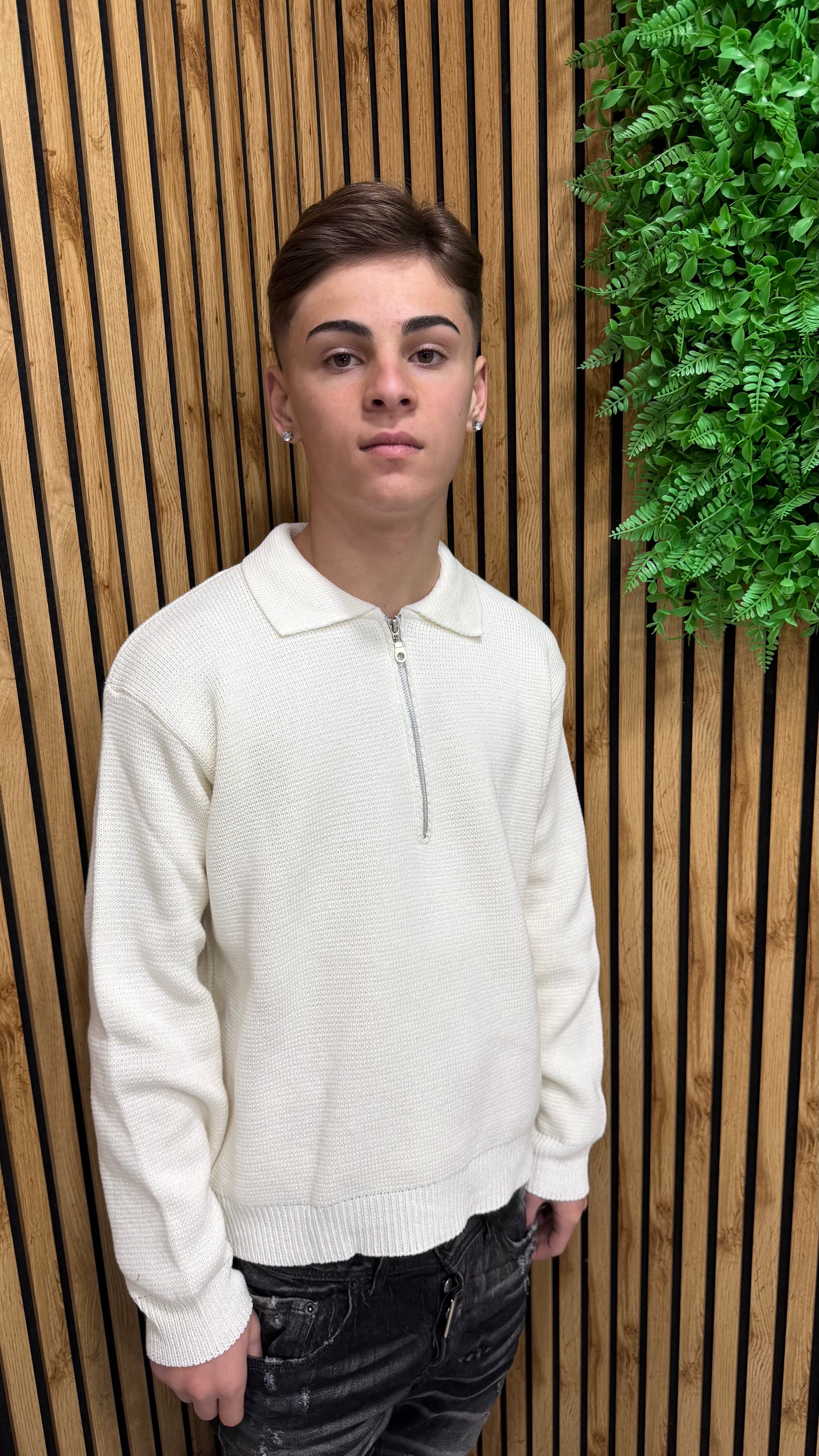 Maglioncino In Filo Zip 2 Colori