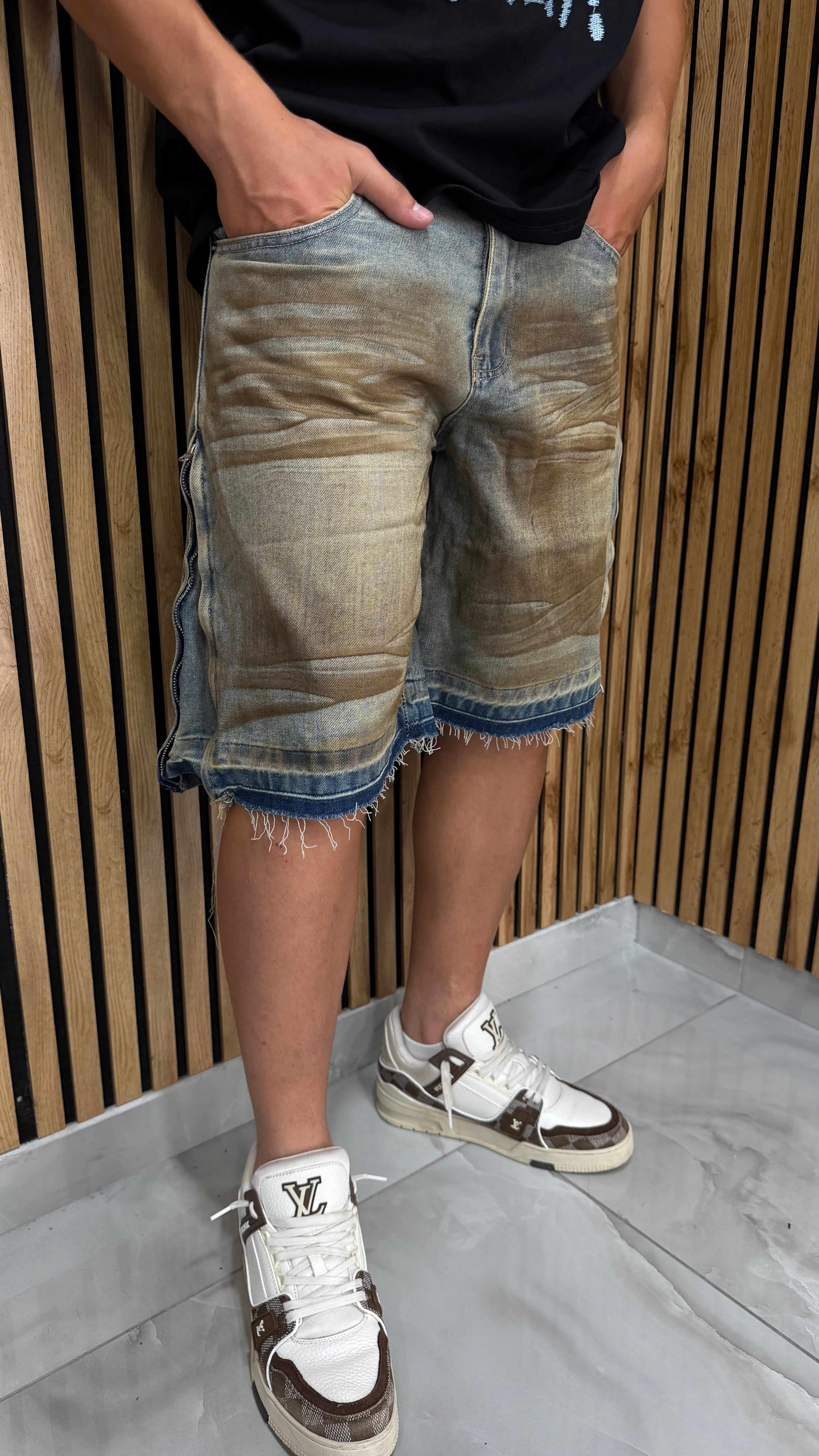 Jeans Shorts “Caramel” Zip Lateral