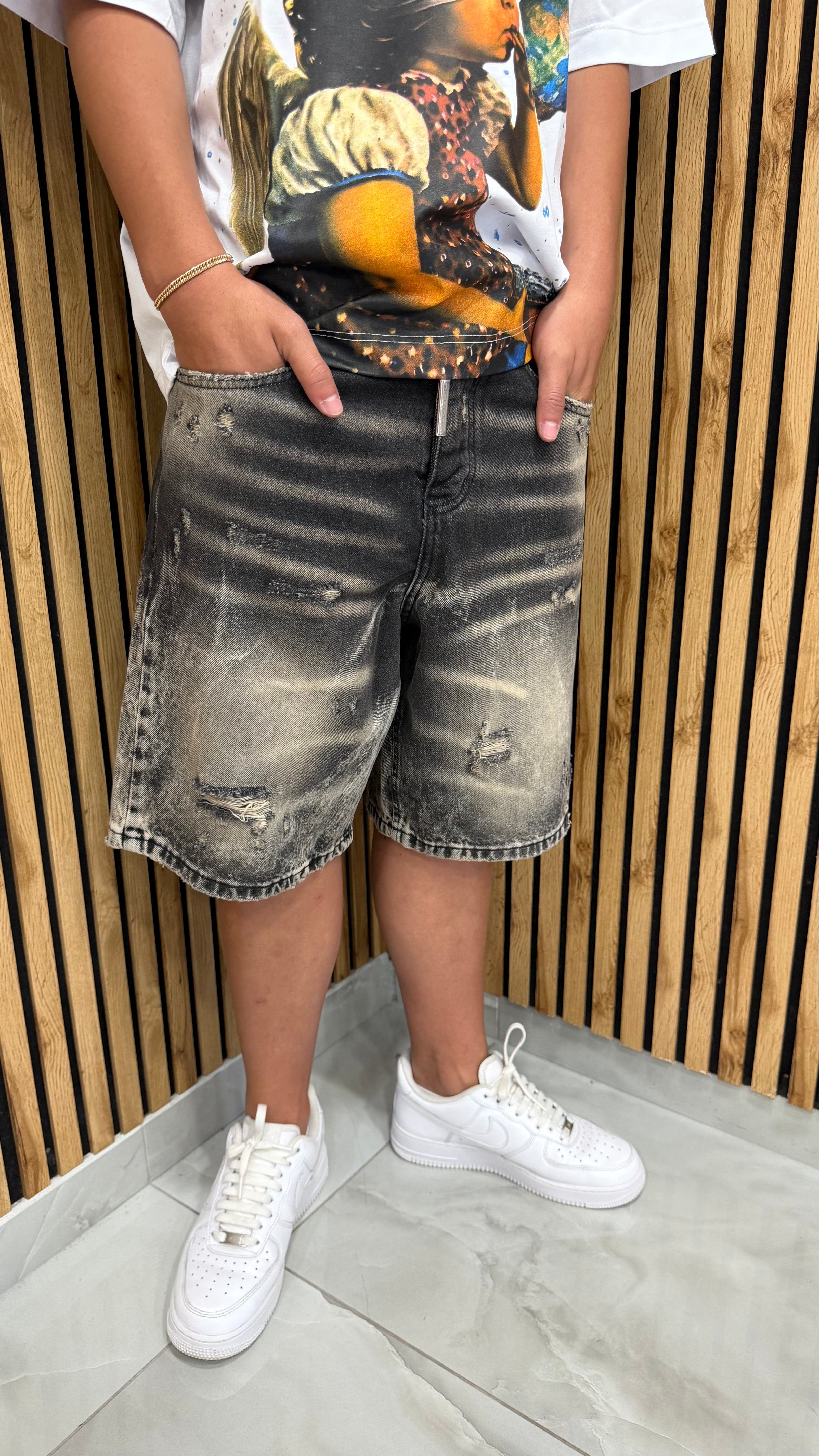 Jeans Short “Destroyed” Cianotic 2 Colori