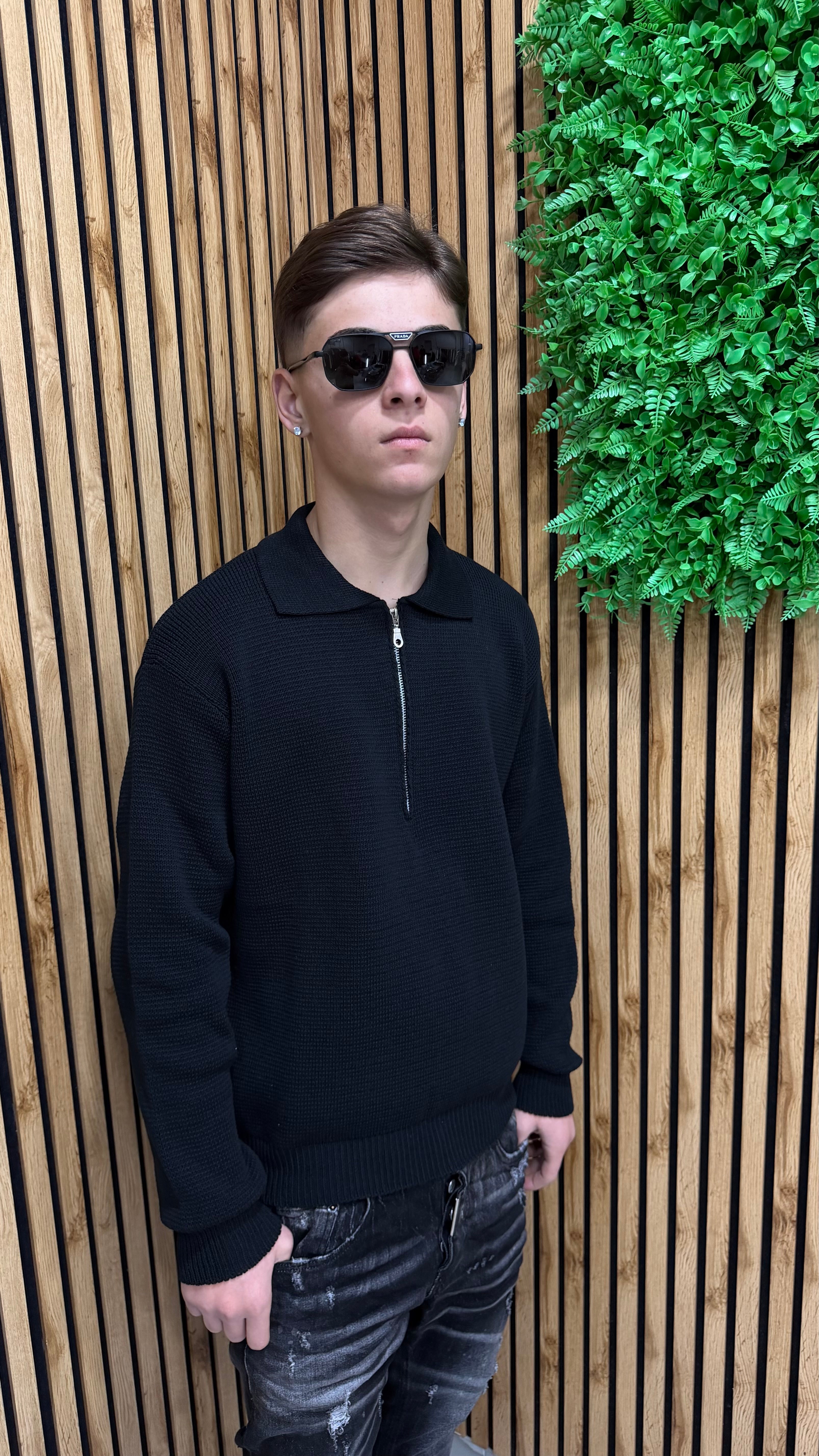 Maglioncino In Filo Zip 2 Colori