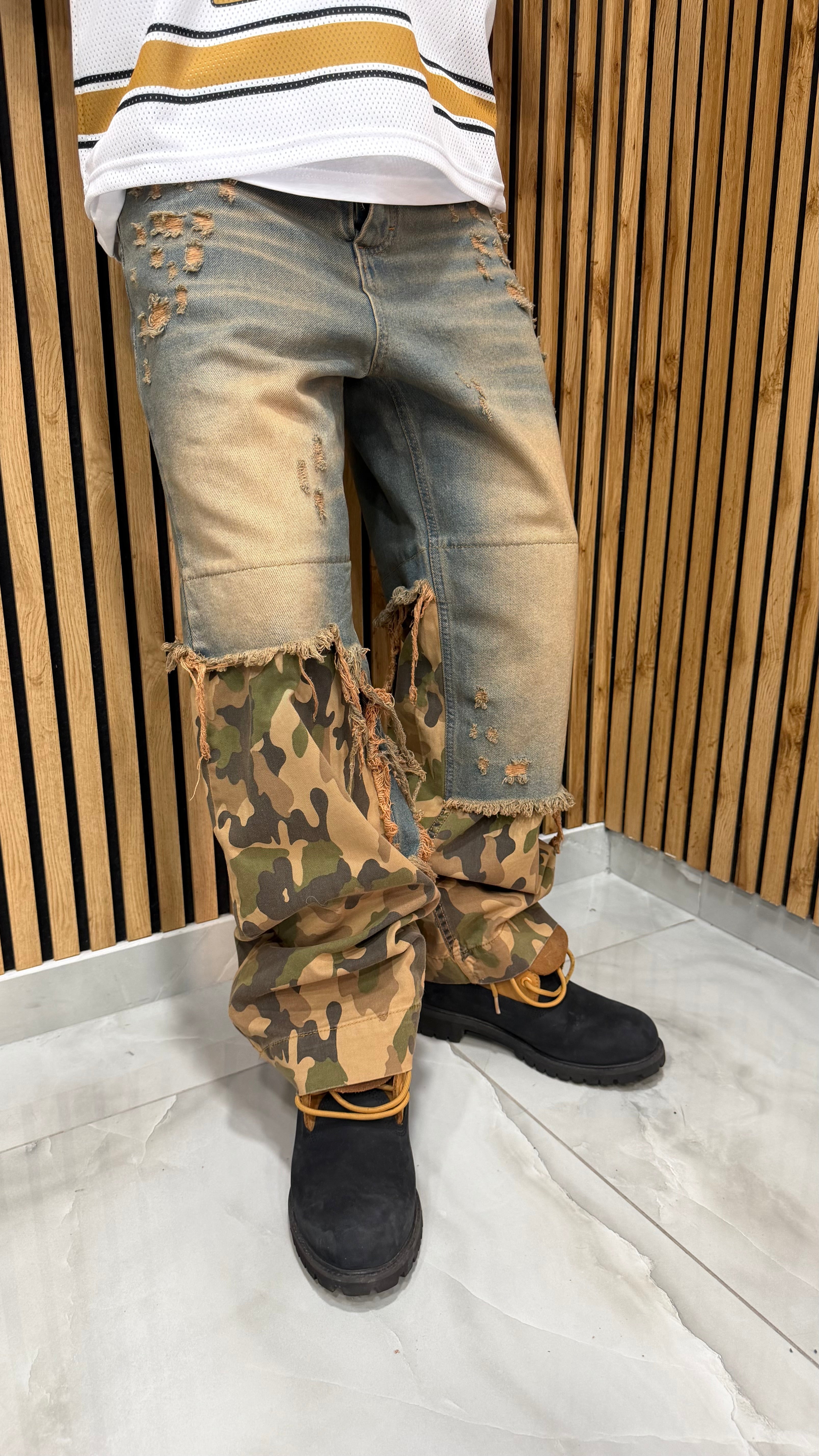 Jeans Super Baggy Army Blu