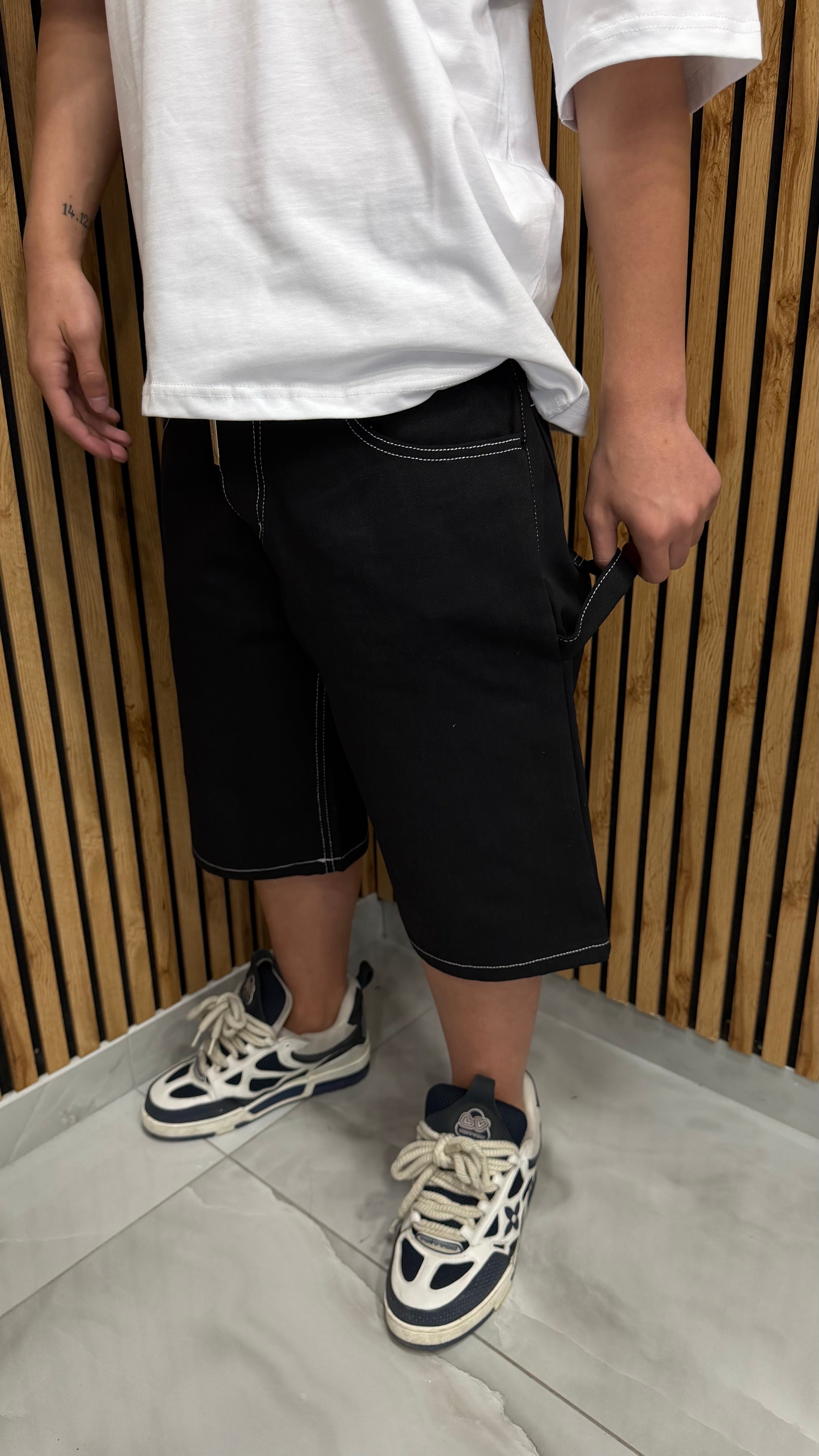 Jeans Shorts Carpenter Black Cianotic