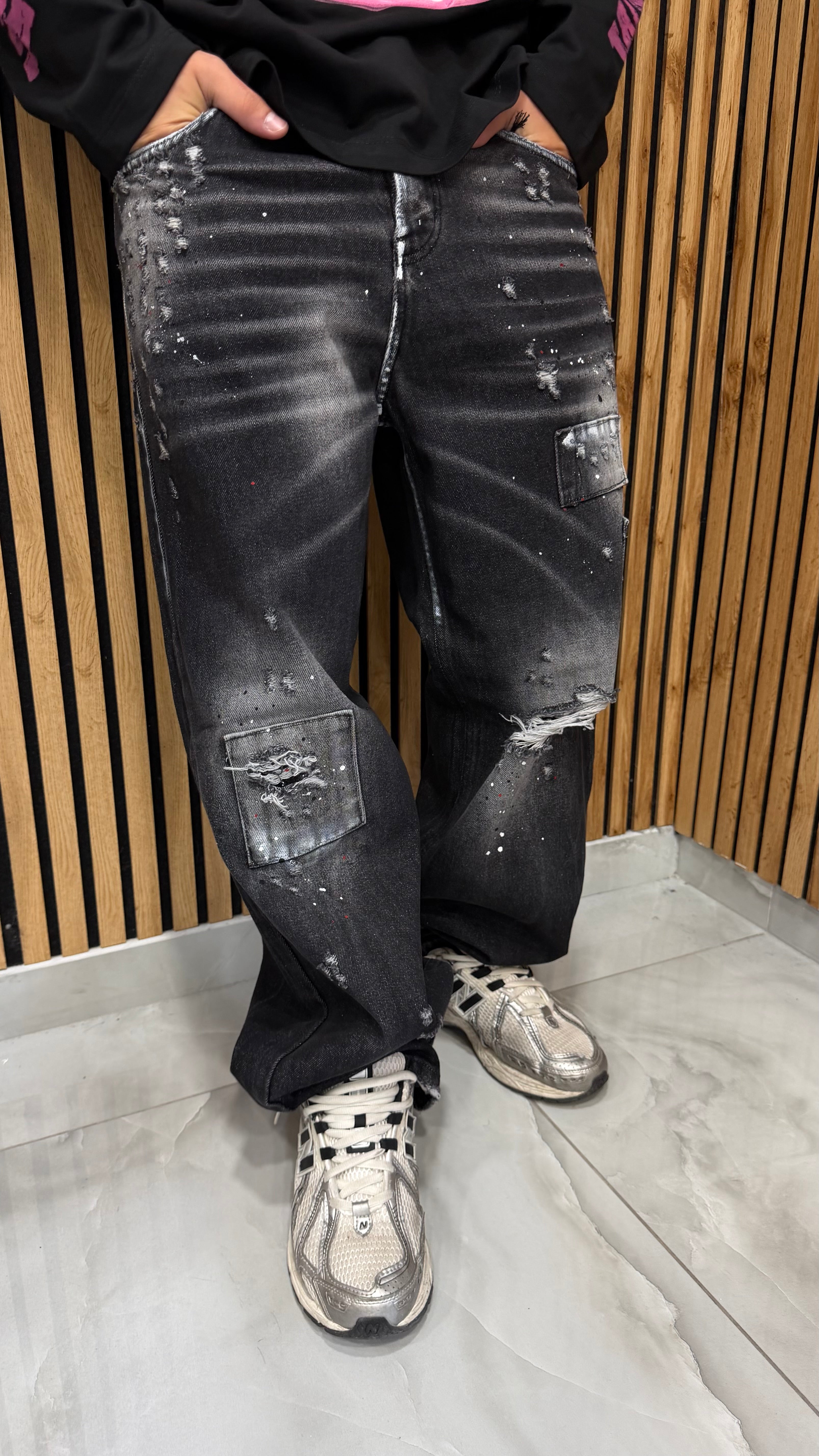 Jeans Uomo Super Baggy K47 2 Colori Cianotic