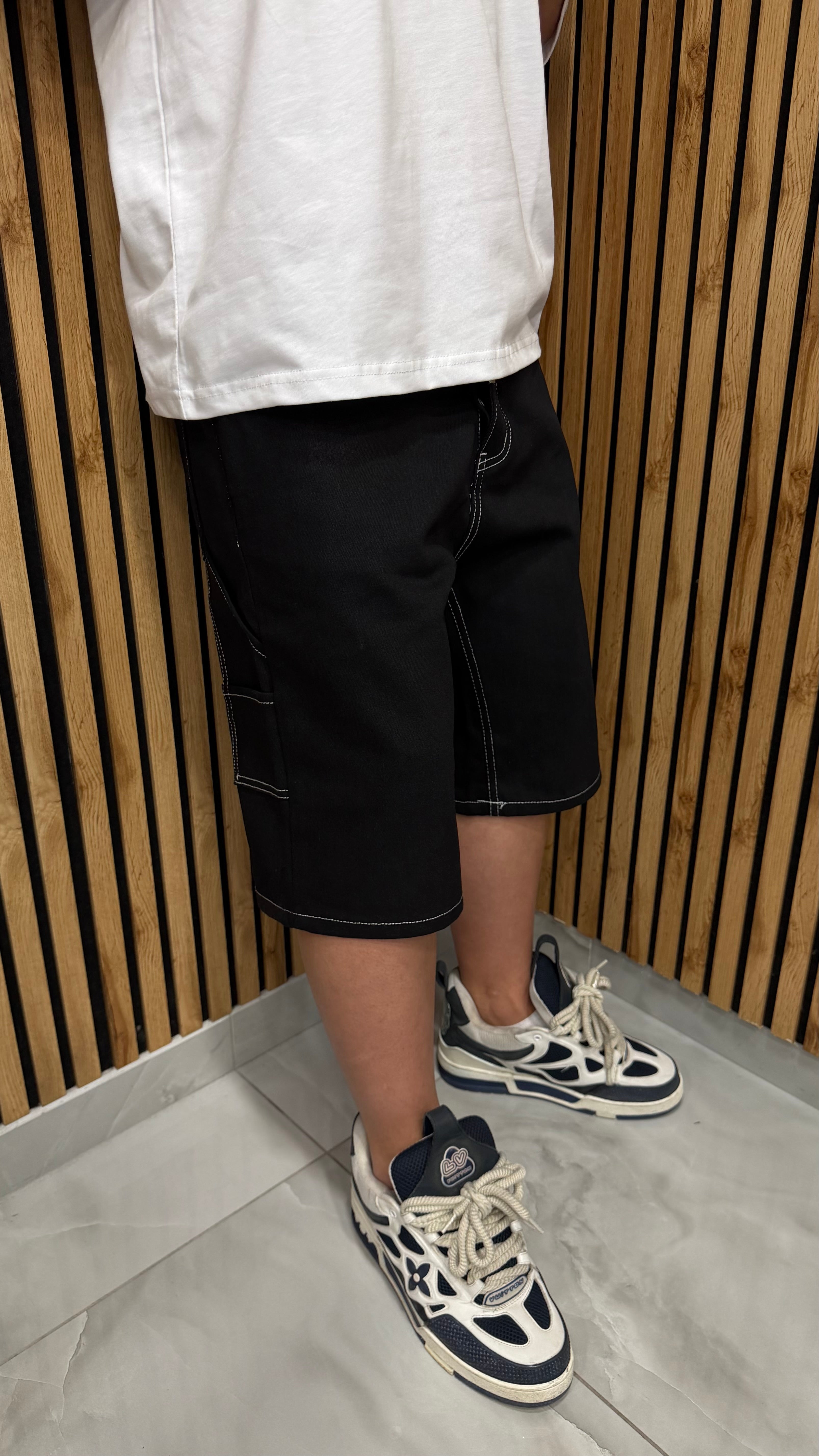Jeans Shorts Carpenter Black Cianotic