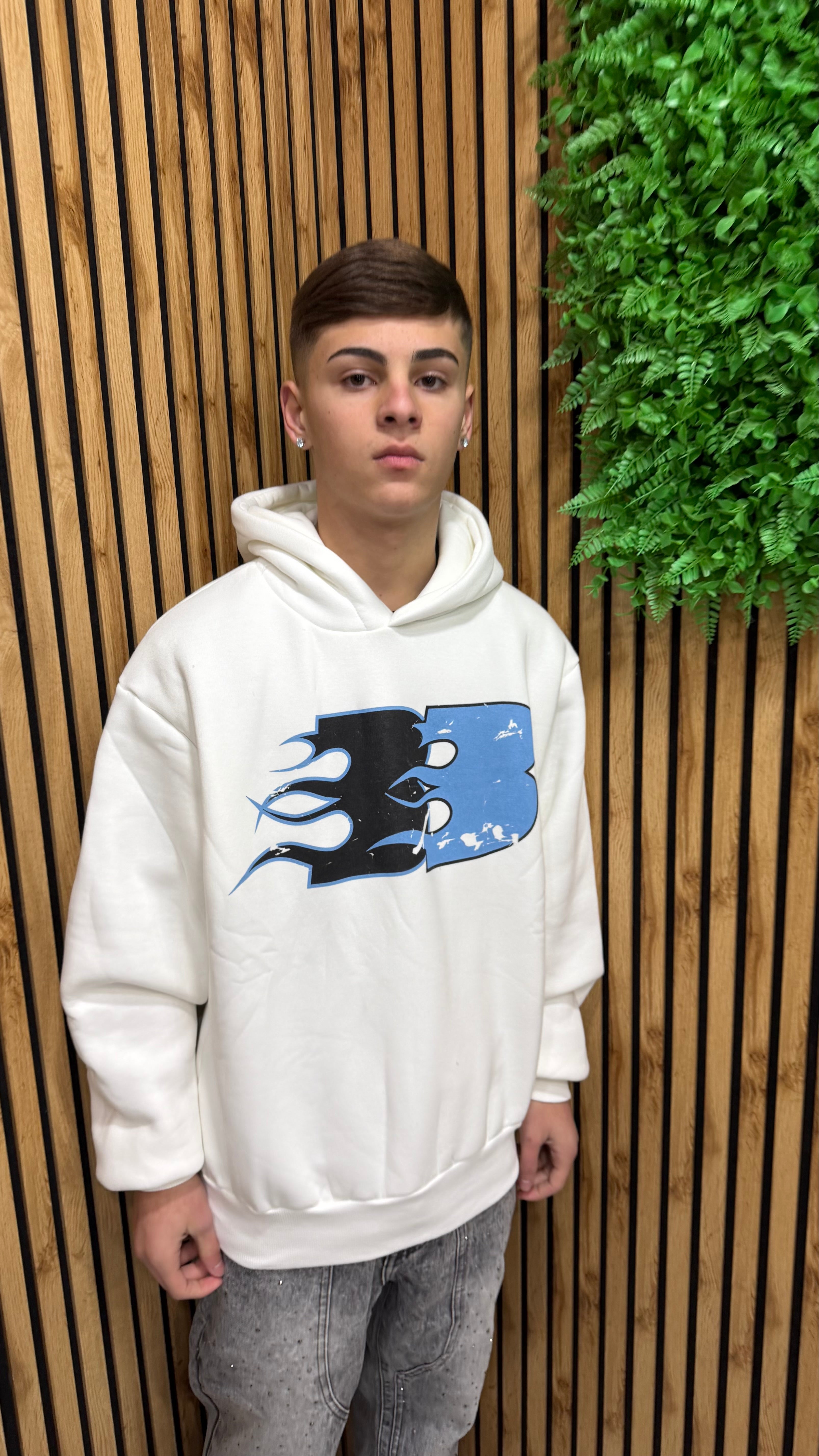 Felpa “Double-B” Cappuccio