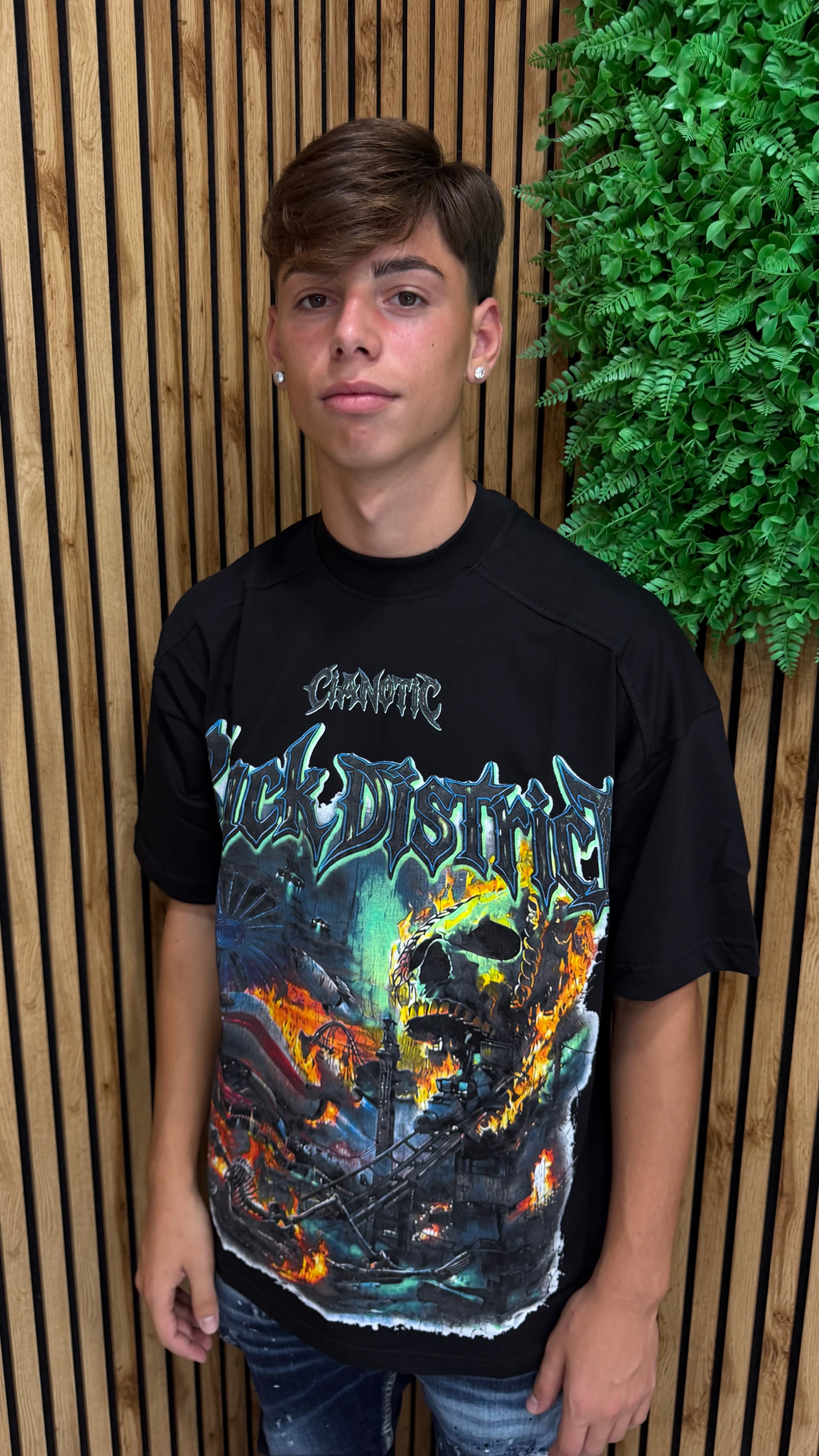 T-Shirt Uomo District 2 Colori Cianotic