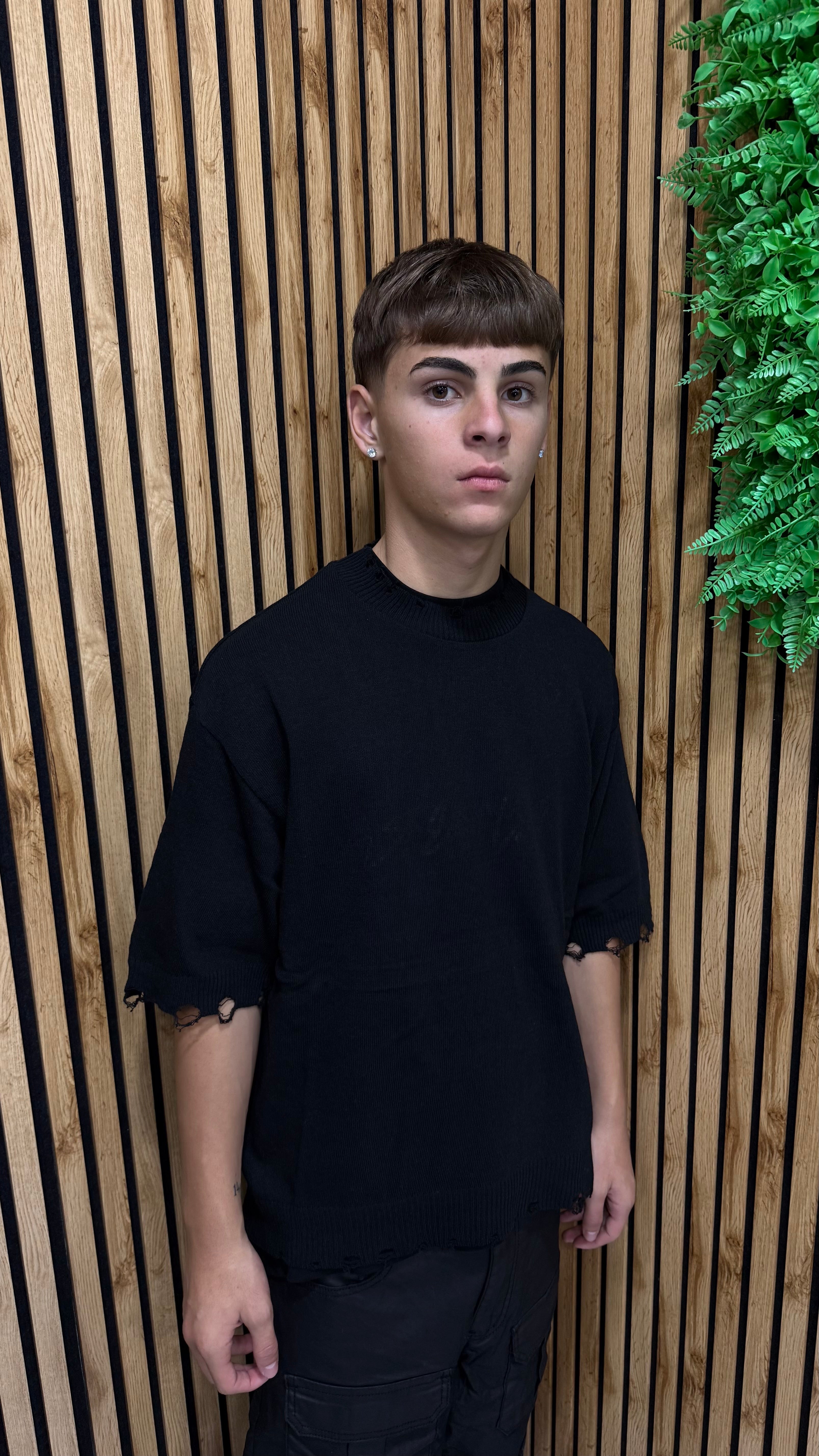 Maglia In Filo “Destroyed”