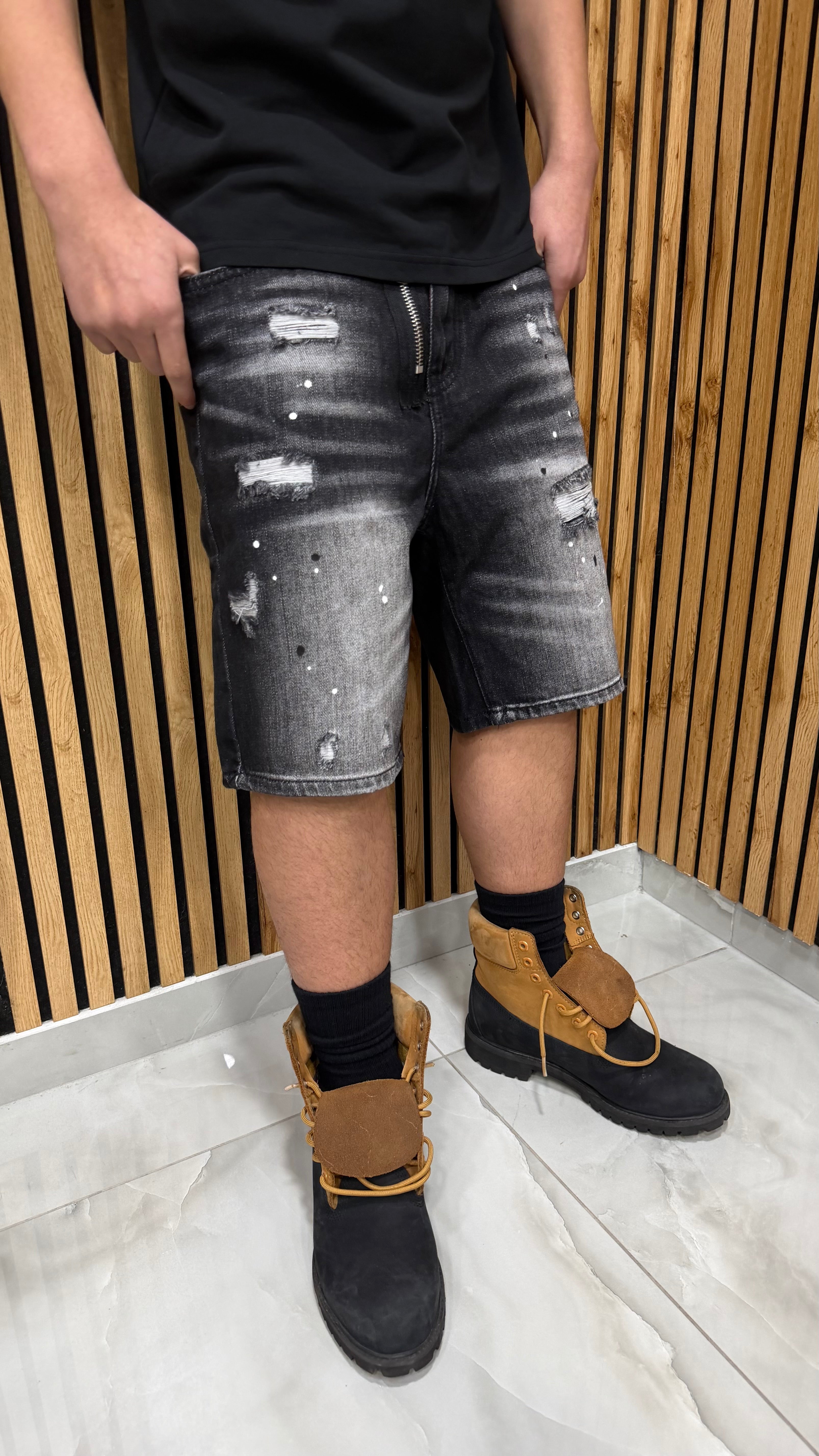 Jeans Shorts Mood Dsq Zip Black