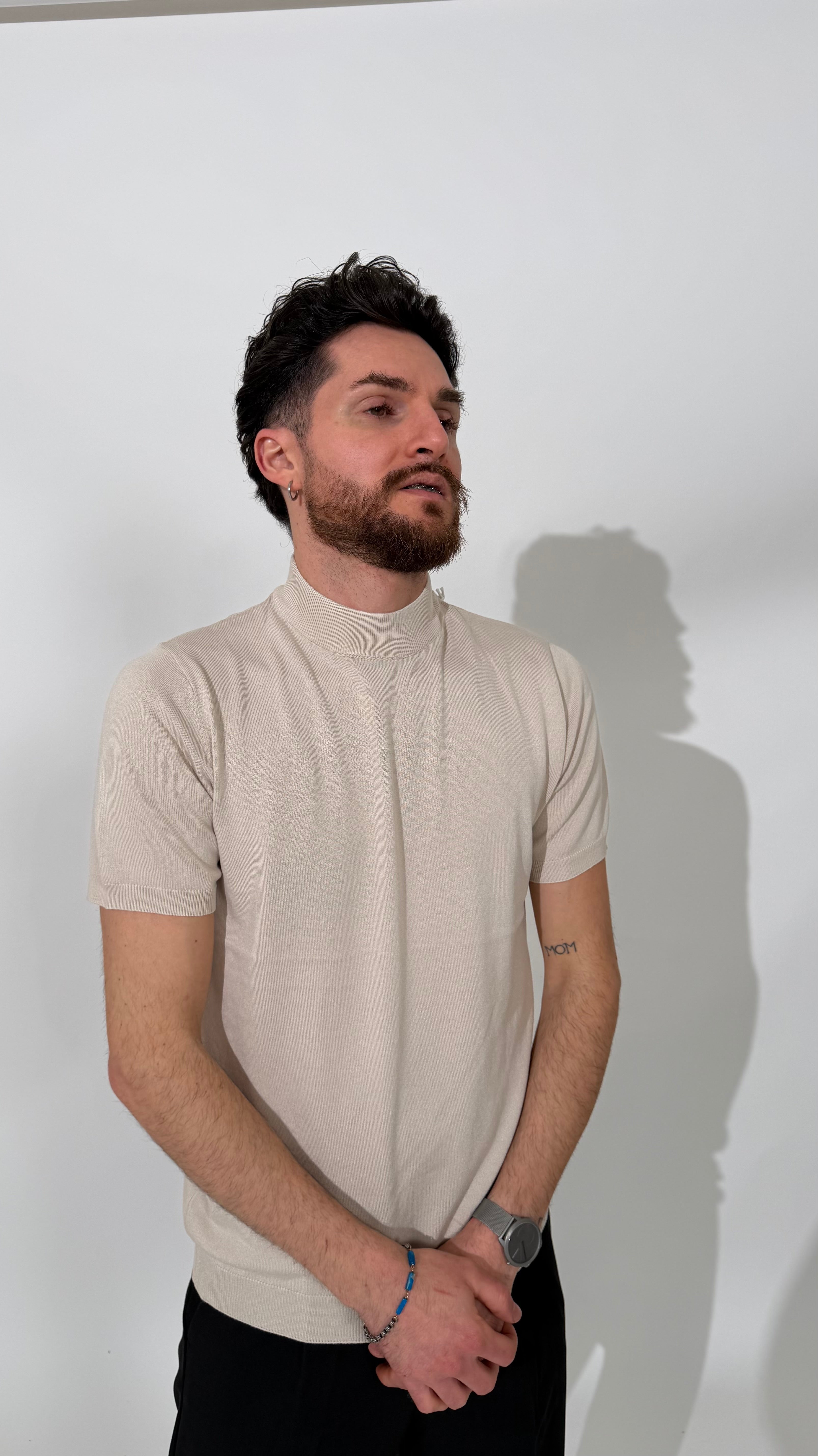 T-Shirt In Filo Mezzo Collo 3 Colori